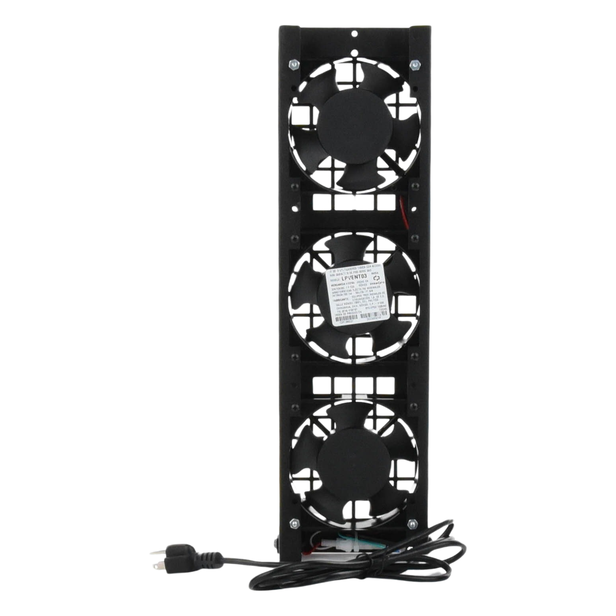 Kit de Ventiladores para Gabinete de Piso / 110 Vca / 12 x 12 cm / 1.56 ft Cable / Acero Calibre 18