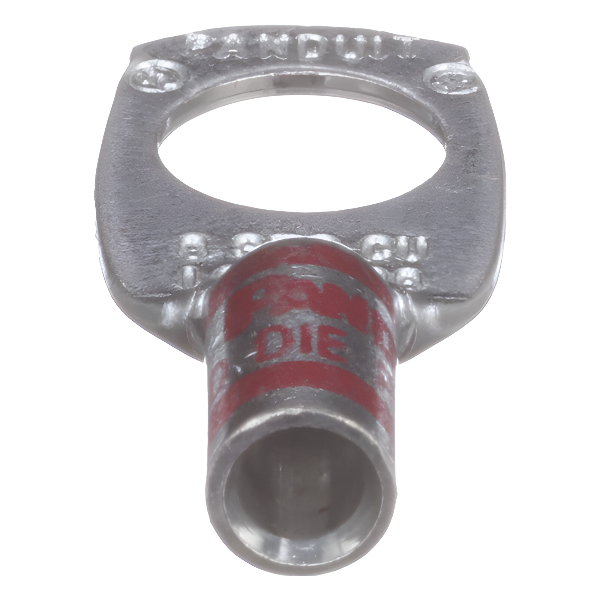 Zapata de Compresión / Calibre 8 AWG / Barreno 3/8 in (9.5 mm) / Tambor Estándar con Mirilla / 1 Pieza — PANDUIT · SKU LCA8-38-L