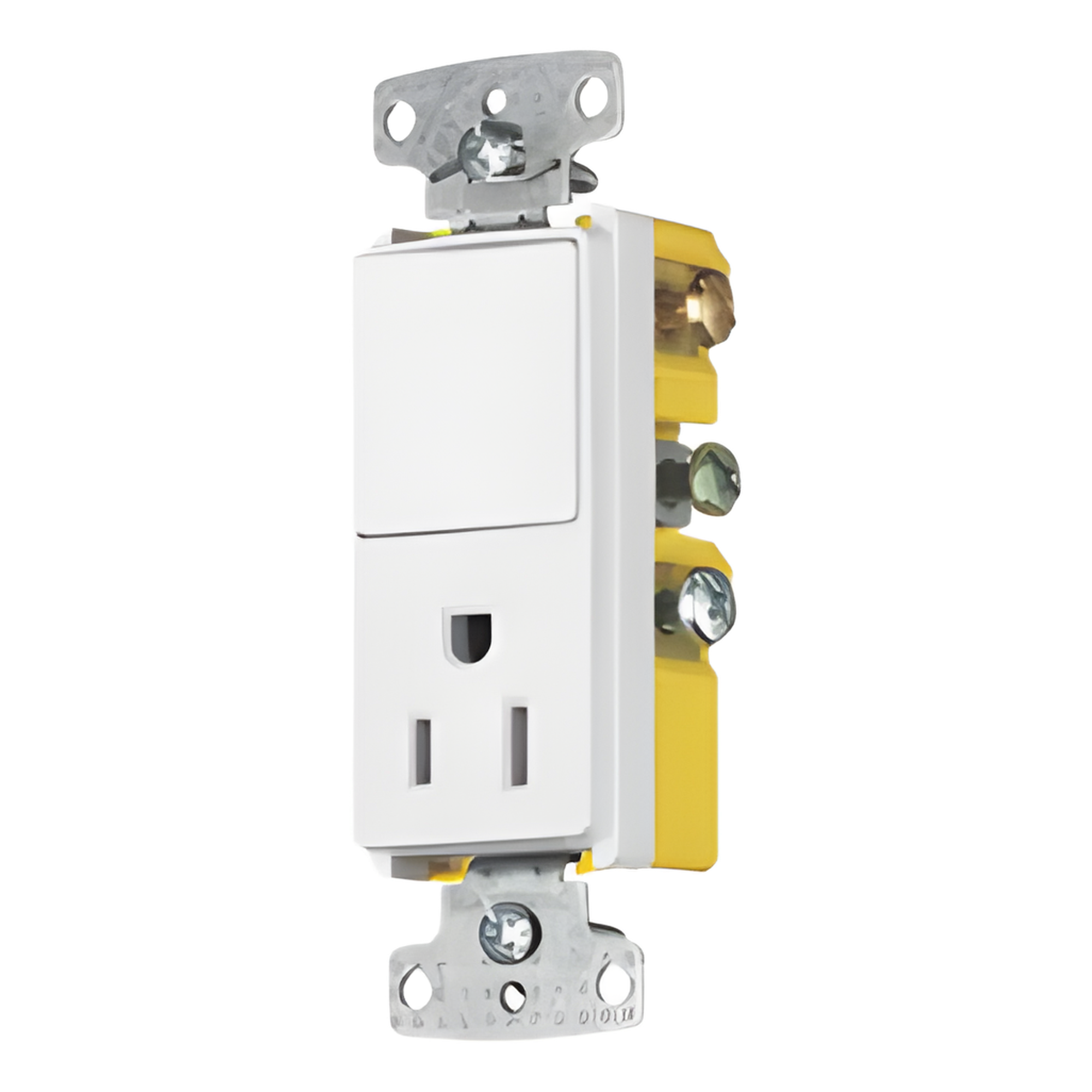 Combinación de Contacto y Apagador Decorador / 15A / 125V / 1 Polo / Interior Seco — HUBBELL · SKU HUB-RCD-108W