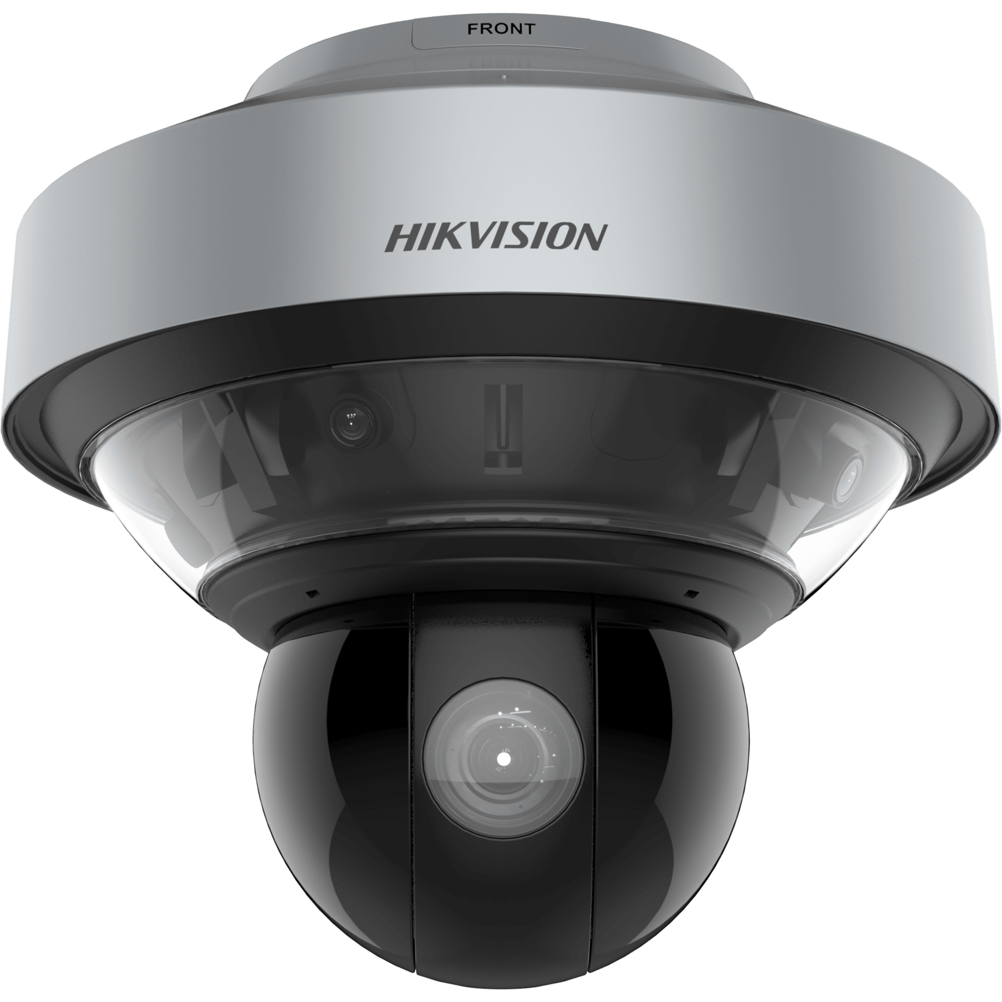 PTZ IP Panorámica 8 Megapixel (4K) + 4 Lentes Panorámicos (360°) / 40x Zoom Óptico / IR 250 m (820.2 ft) / Detección Inteligente / Deep Learning / IP67 / IK10 / 36 VCD / Alarmas / Autoseguimiento — HIKVISION · SKU DS-2DP0836ZIX-D2