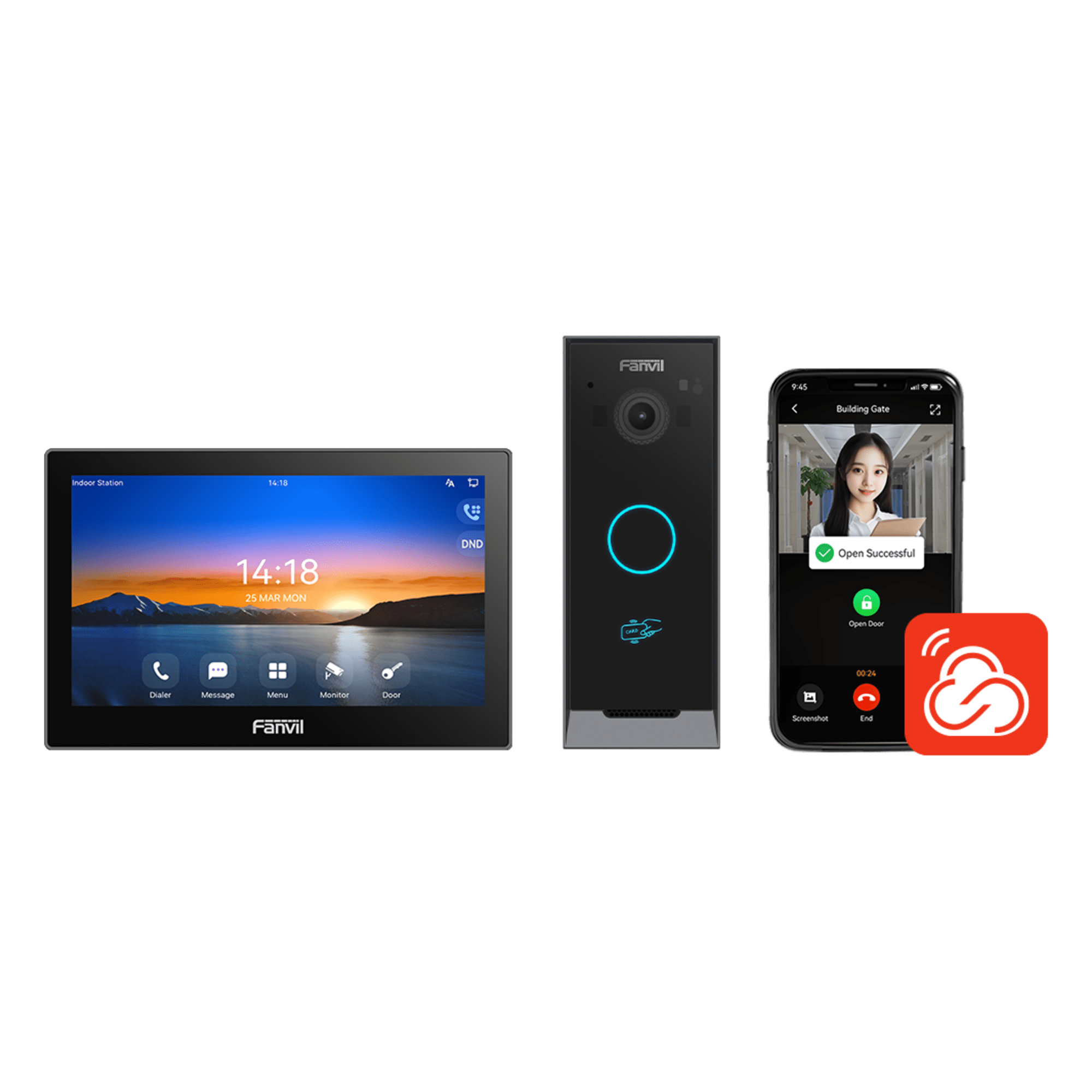 Kit Videoportero IP / Pantalla Táctil 7" HD / Cámara 2 Megapixel / Wi-Fi Dual Band / PoE / 10,000 Tarjetas RFID / ONVIF