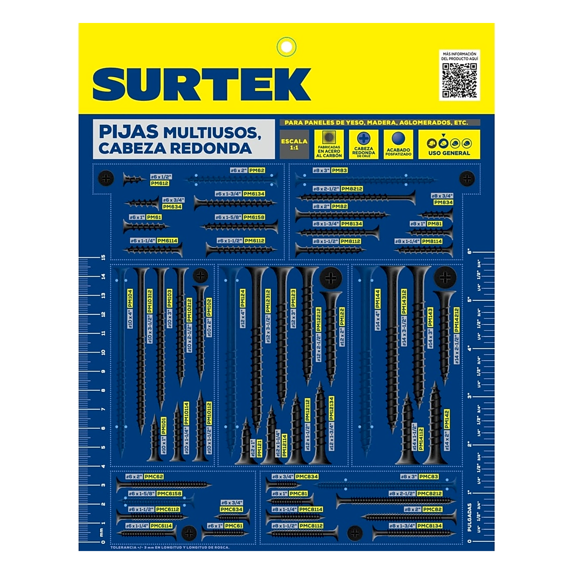 Muestrario de Pija Multiusos Surtek