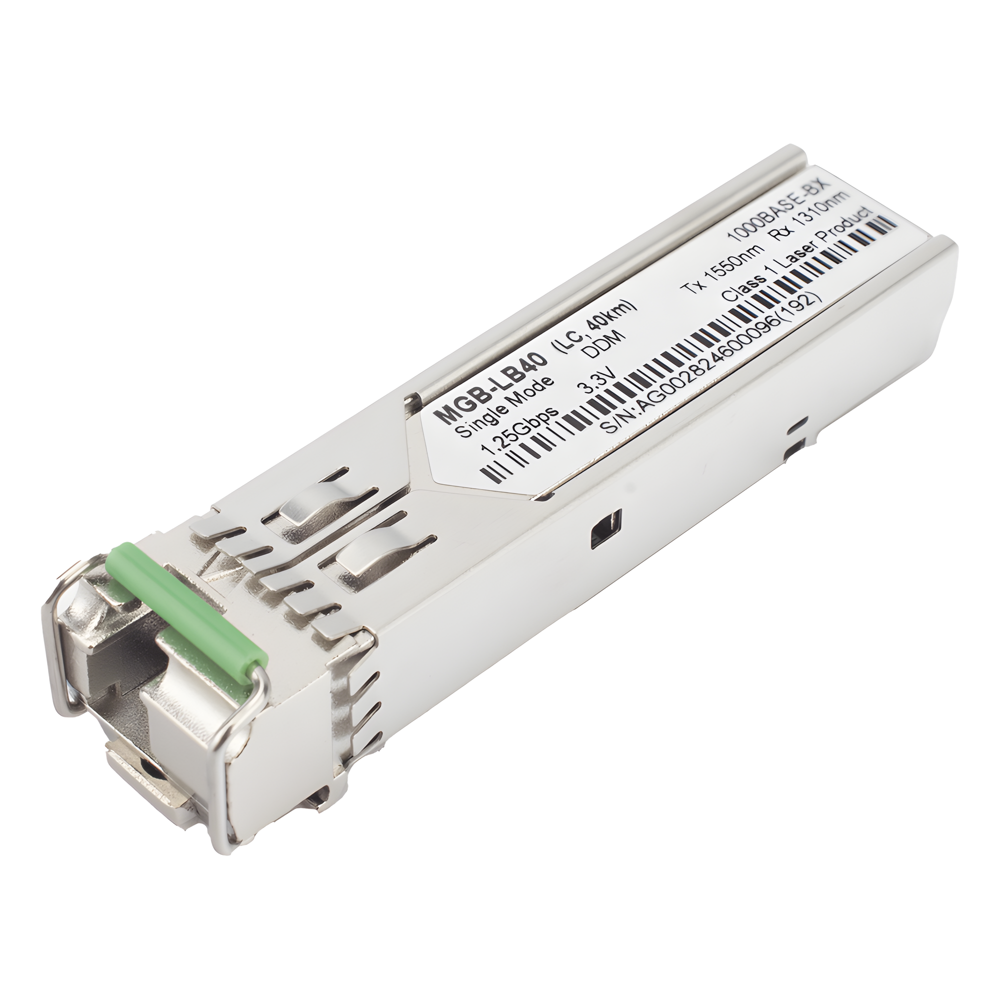 Transceptor mini-GBIC SFP 1G LC / WDM BIDI / Monomodo 40 km / TX 1550nm RX 1310nm / Hot-pluggable — PLANET · SKU MGB-LB40