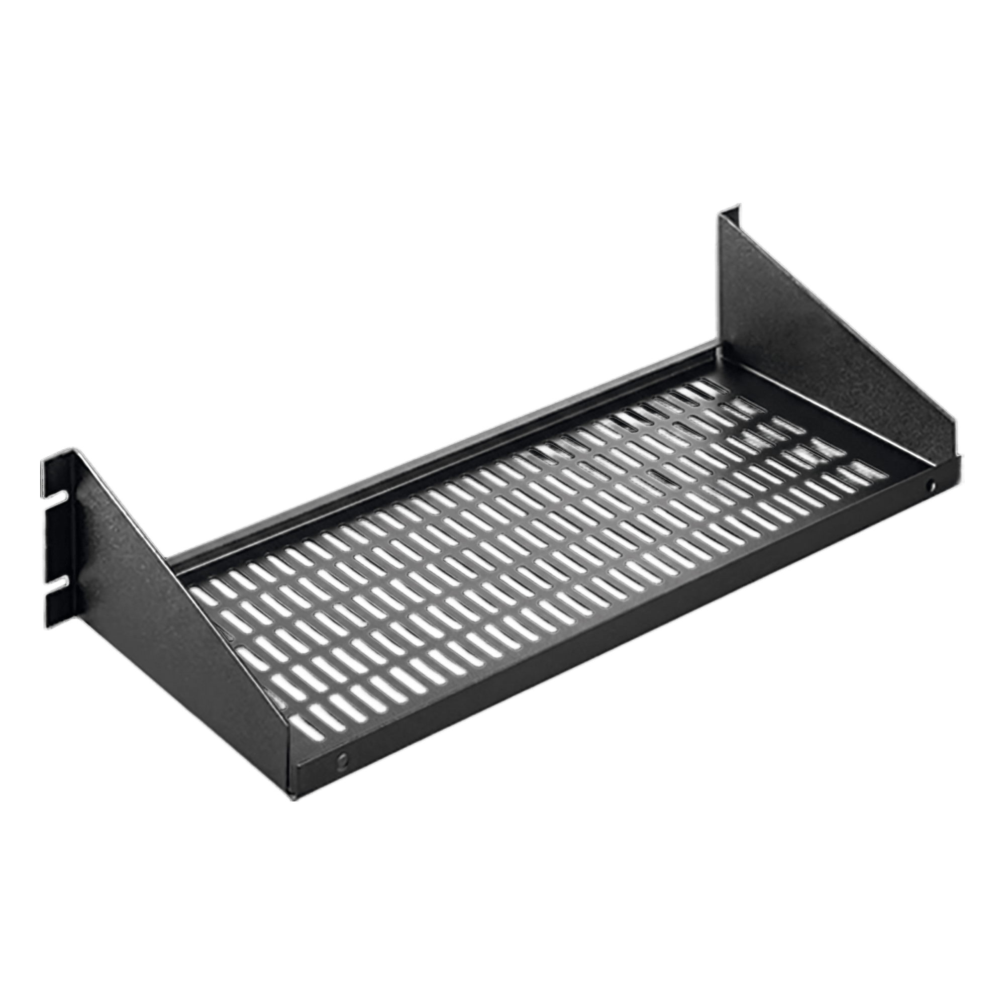 Charola para Rack 19" / Capacidad 34 kg / Base Ventilada / 2 UR / 482x381x95 mm / 15.8x12.5x3.7 in — HOFFMAN · SKU ESH1915V