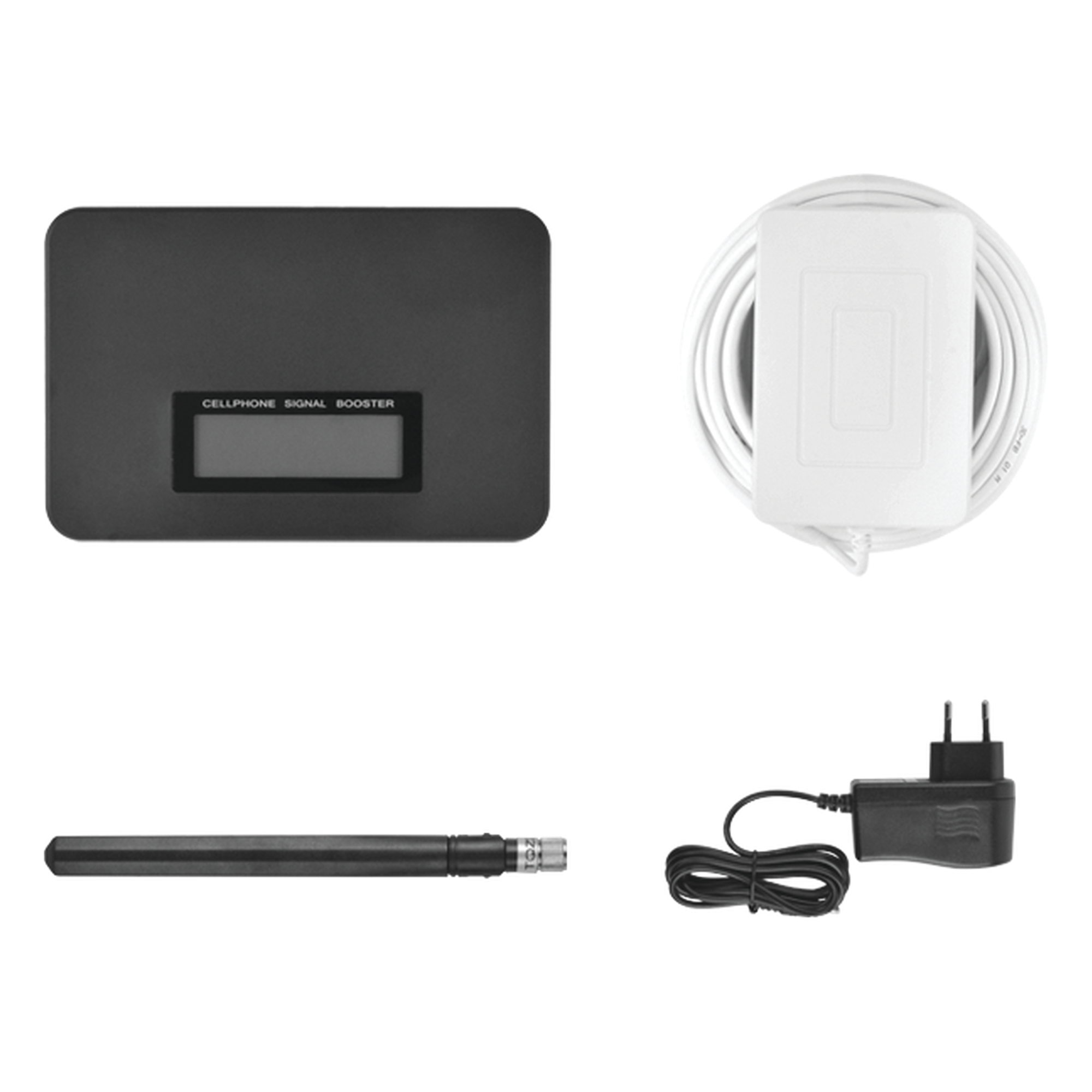 Kit Amplificador de Señal Celular de UNA banda de frecuencia / Mejora las llamadas convencionales / Soporta los datos de las tecnologías 2G y 3G de TELCEL, AT&T y MOVISTAR / Puede cubrir un espacio de hasta 140 m2.