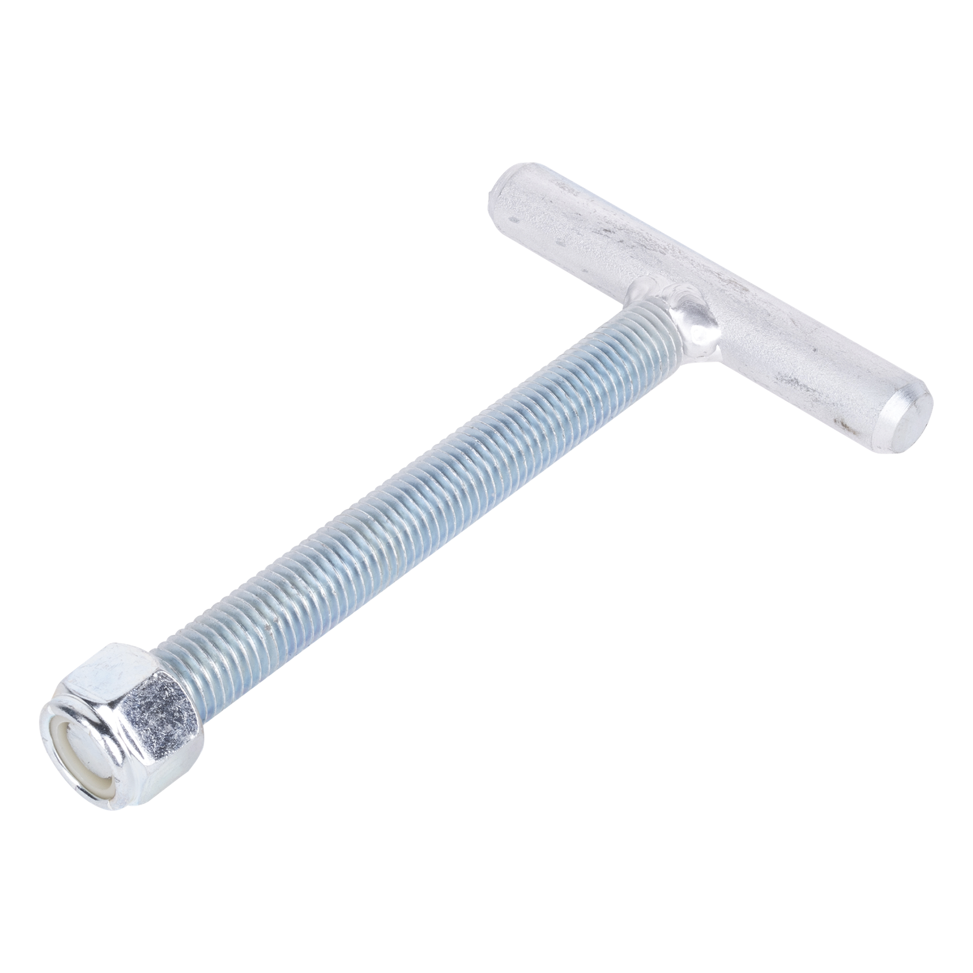 Ancla para base triangular / Varilla roscada 3/4' / ASTM-36 Cal. 16 / Galvanizado electrolítico / 18 cm varilla / 12 cm travesaño
