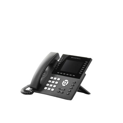 Teléfono IP Wi-Fi, Grado Operador, 14 líneas SIP con 6 cuentas, pantalla LCD  5", puertos Gigabit, Bluetooth, PoE, codec Opus, IPV4/IPV6 con gestión en la nube GDMS
