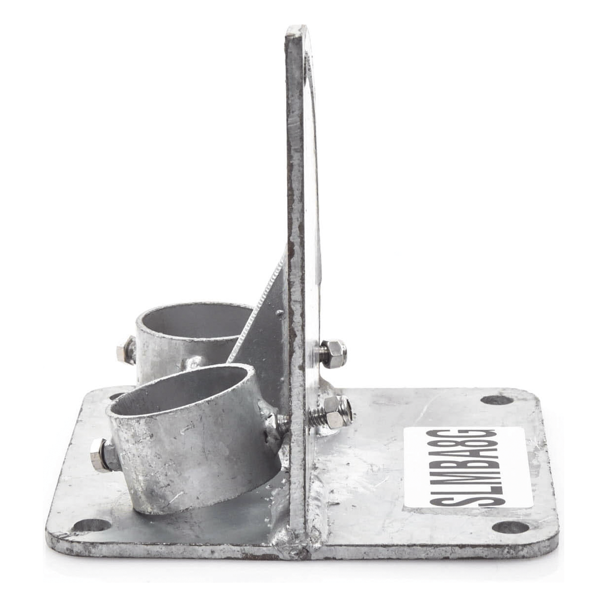 Base para Mástil / Ajuste de Ángulo 0° a 60° / Acero Galvanizado / Mástil 1