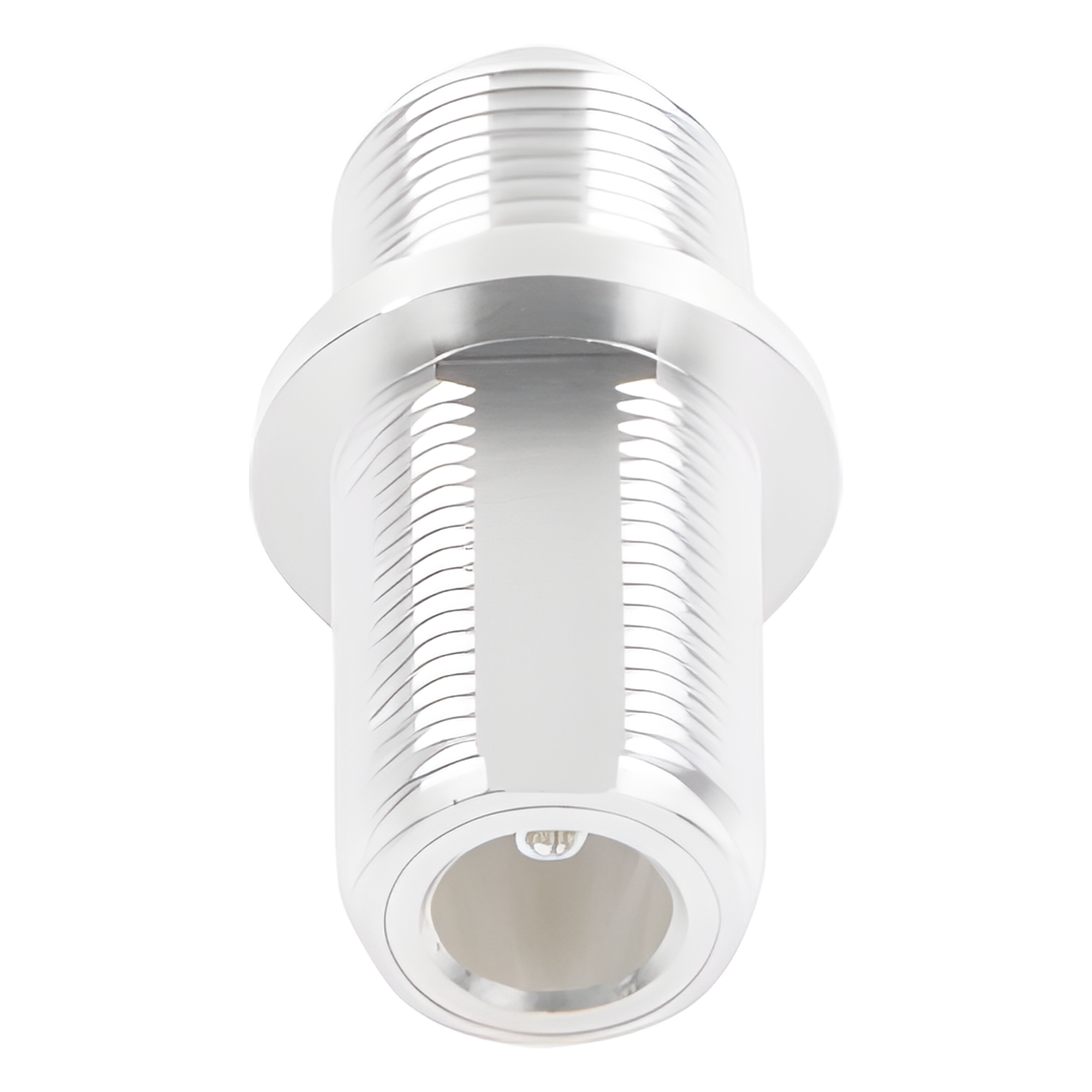 Adaptador de Chasis / Doble N Hembra / Montaje Frontal Doble D Plano / Cuerpo Plateado / Hermético
