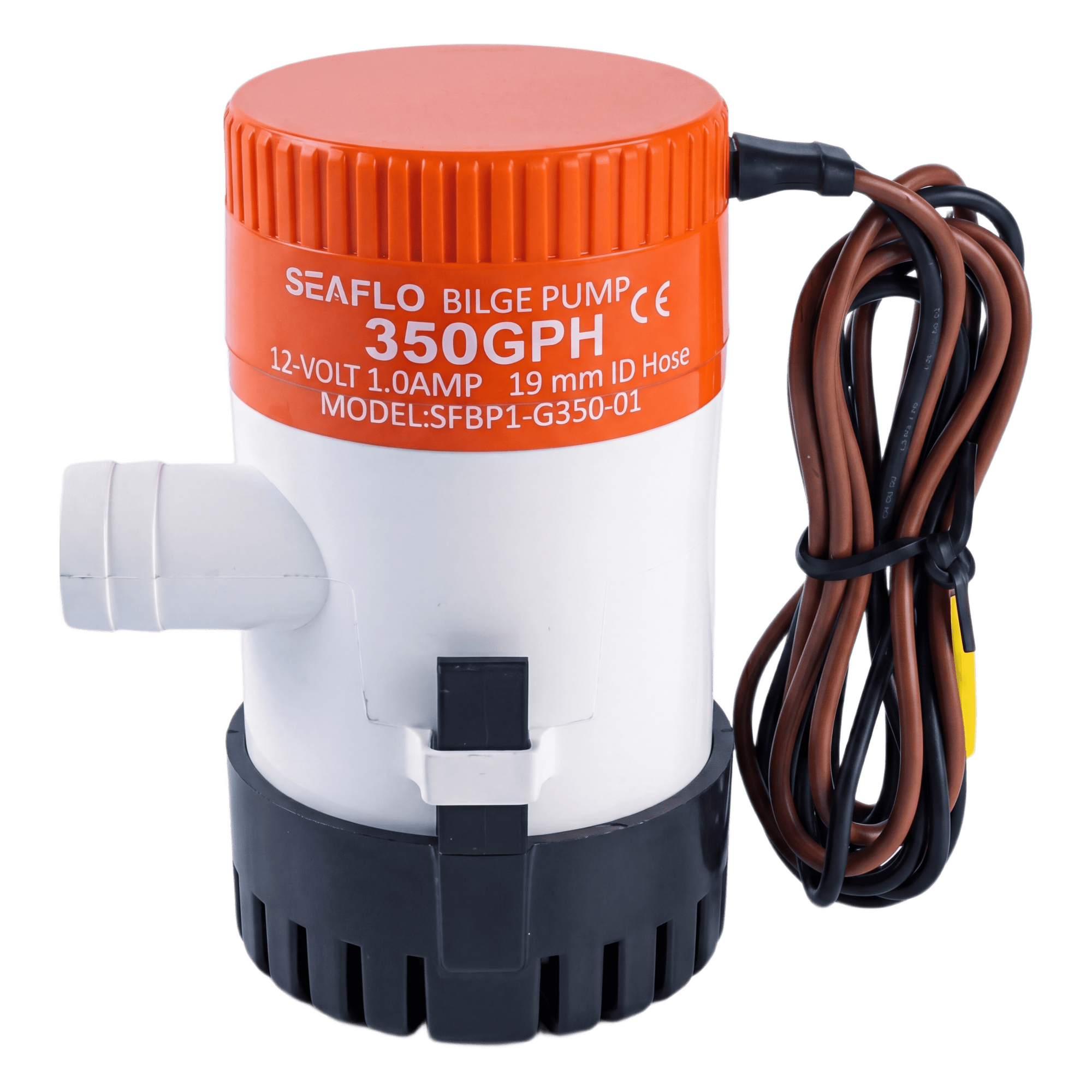 Bomba de Achique / 350 GPH (1325 LPH) / 12V CD / Anti-Airlock / Sellos Herméticos / Filtro Removible — SEAFLO · SKU SFBP1-G35-01