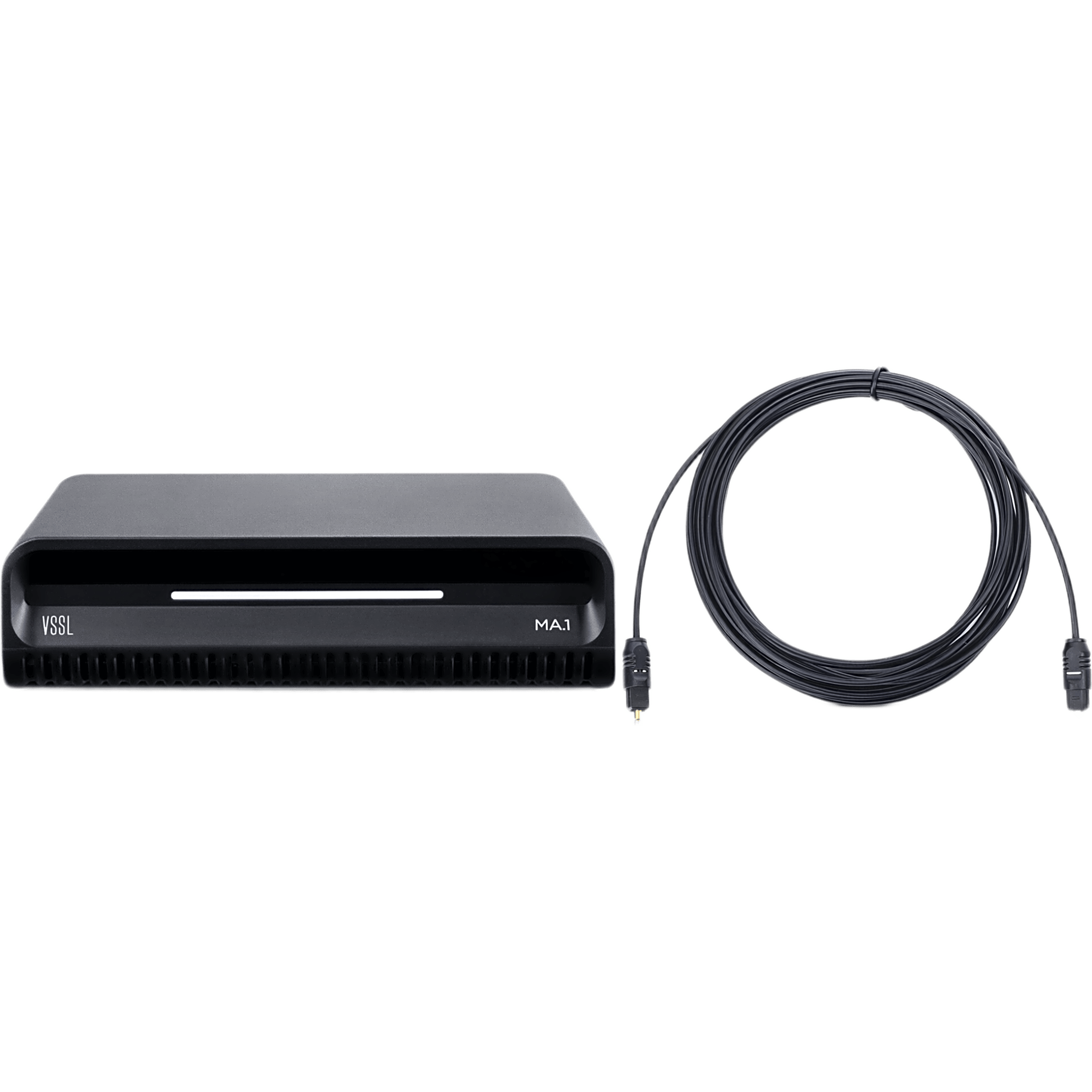 Amplificador de Streaming / 125W @ 8Ω Clase D / 2 Canales / AirPlay 2 + Google Cast / Bluetooth 5.3 LE Audio / HDMI eARC / Cable Óptico Toslink 4.6 m (15.1 ft) / Multiroom — VSSL · SKU MA1/TOS