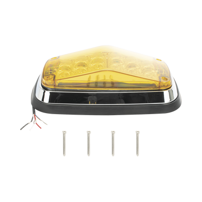 Luz de advertencia 8 X 4", Color Ámbar, IP67, SAE,  Ideal para Ambulancias