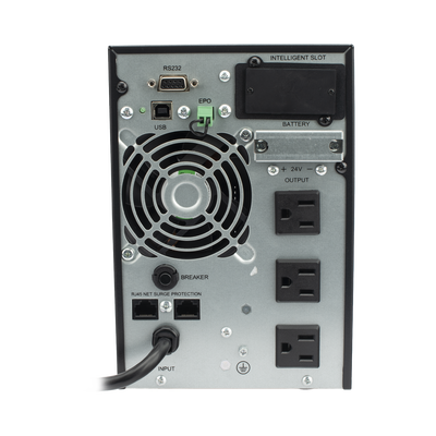 UPS 1000VA/900W  Online Doble Conversión /Pantalla LCD / 3 tomas 5-15R / Regulación de Voltaje / Protección RJ45