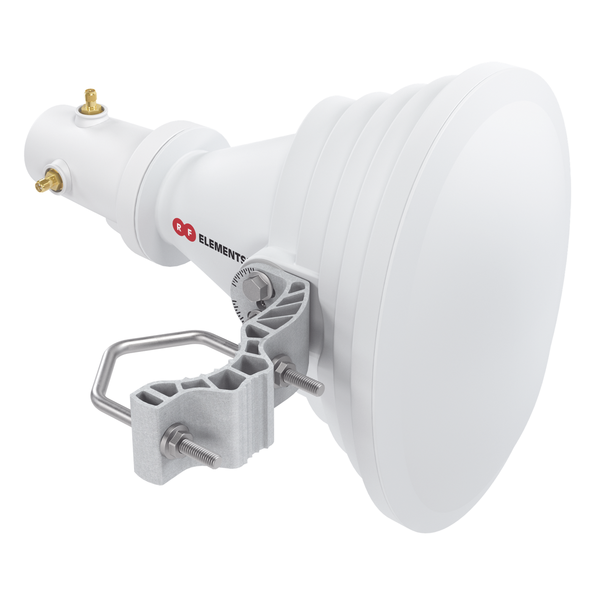 Antena Sectorial Horn / 45° Asimétrica / 17 dBi / 4.9-6.4 GHz / RP-SMA / Sin Lóbulos Laterales