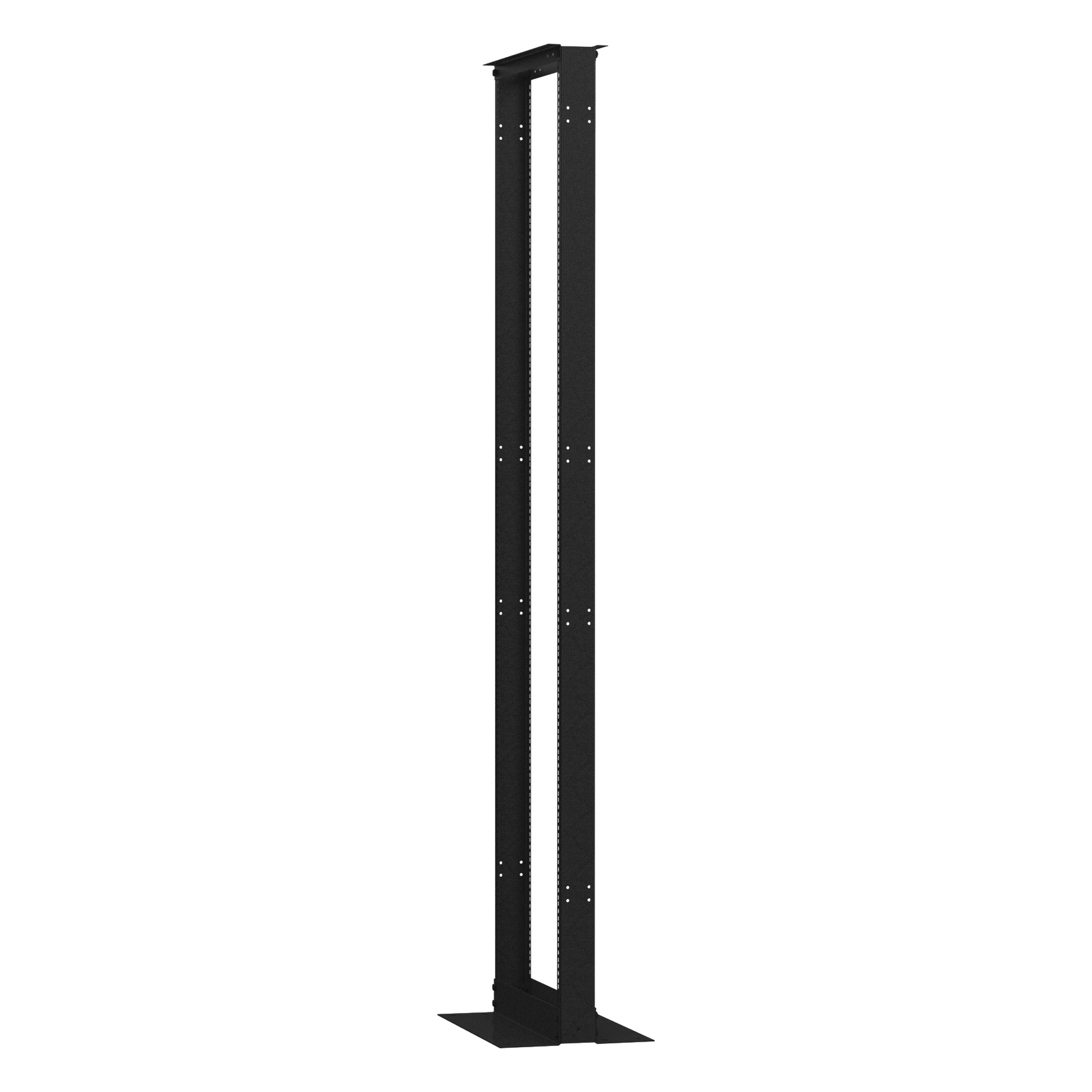 Rack 2 Postes / 45 UR / 19" EIA-310D / Carga 460 kg / Base L Anclaje a Piso / Acero Calibre 11 y 14