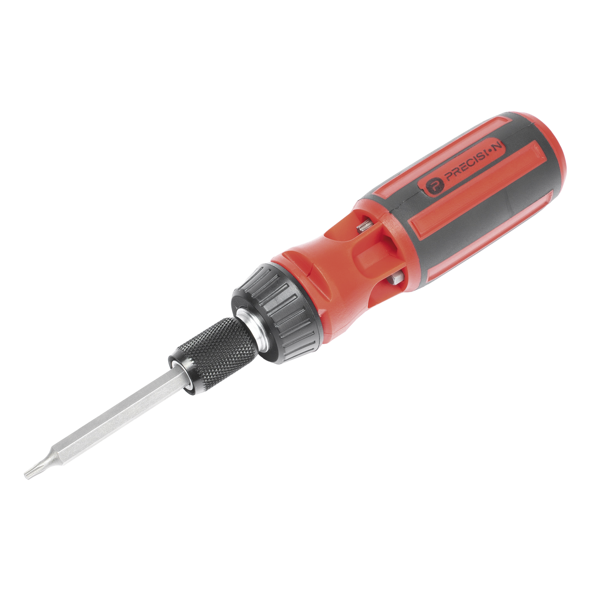 Desarmador de Precisión / 6 Puntas Intercambiables / Función de Matraca / Mango Ergonómico / 11.6 x 3.6 cm — PRECISION · SKU PST-H020-06