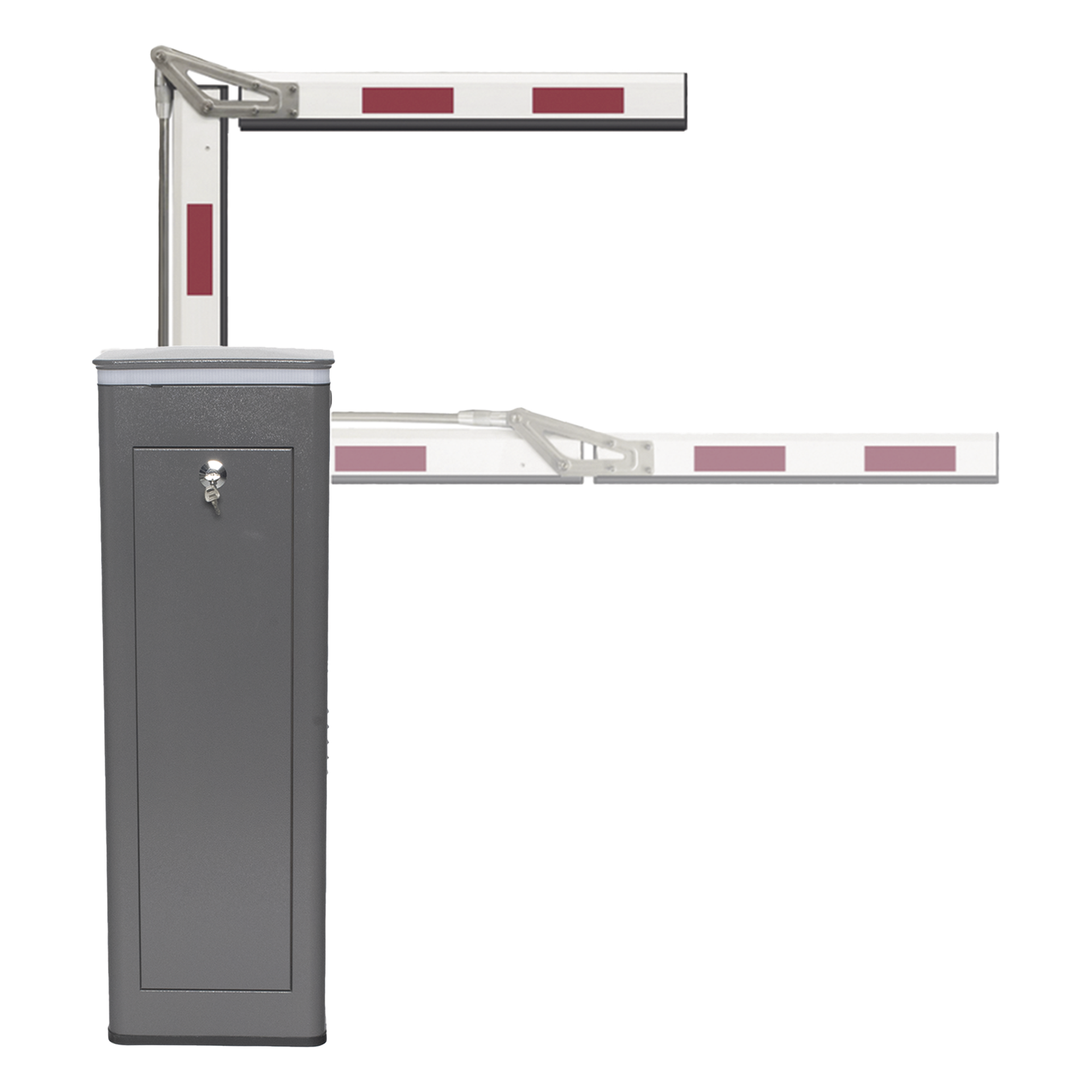 Barrera Vehicular / Brazo Articulado 4 m (13.1 ft) / Corona LED Semaforizada / Apertura 3 s / 200 Ciclos/Hora / IP Resistente Intemperie — ACCESSPRO · SKU KT-XBF-RBA4