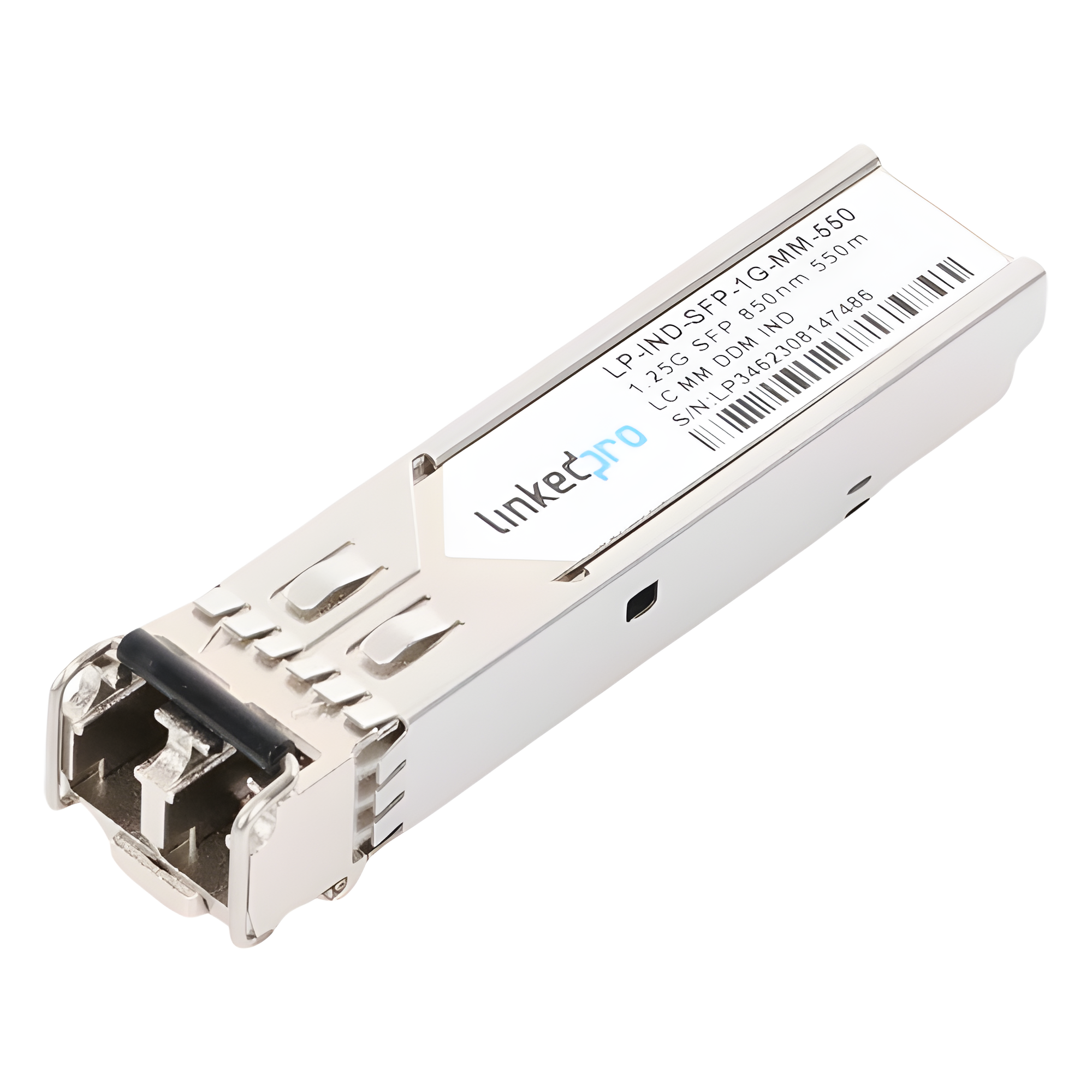 Transceptor Óptico Industrial SFP / Multimodo 850 nm / 1.25 Gbps / 1000BASE-SX / LC/UPC Dúplex / DDM / 550 m (1804.5 ft) / Clase 1 Láser