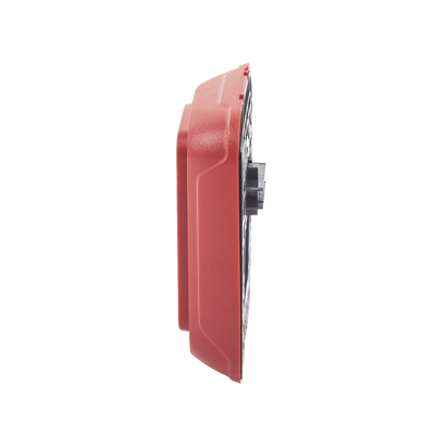 Sirena para Montaje en Pared, 12 a 24 Vcc, Color Rojo, Nuevo Diseño Moderno y Elegante y Menor Consumo de Corriente