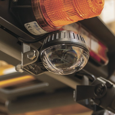 Luz LED límite de arco color rojo, para zonas de trabajo en montacargas y vehiculos 