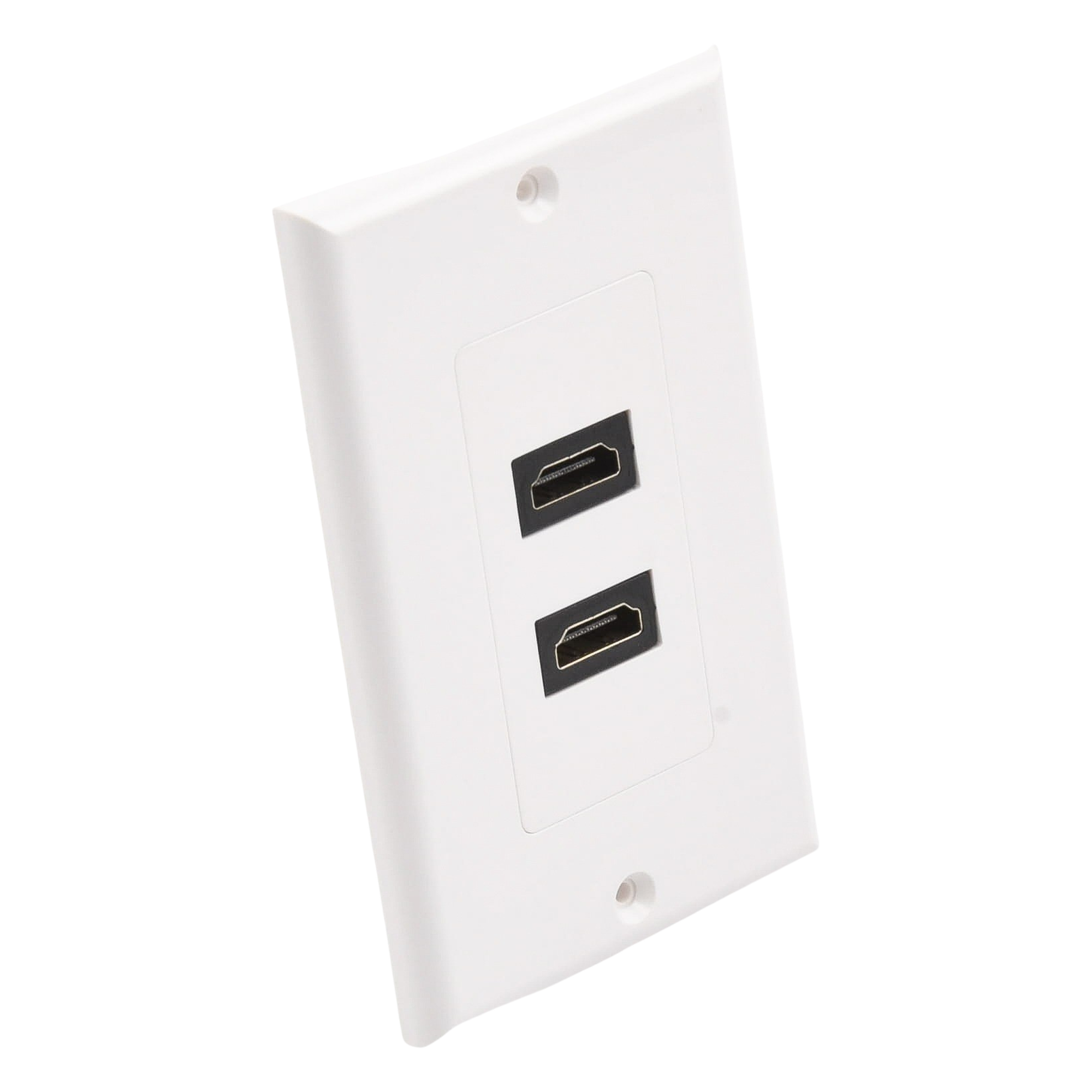 Placa de Pared / 2 Puertos HDMI Hembra a Hembra / 4K UHD / UL 94V-0 / 70 x 115mm / 2.75' x 4.52'