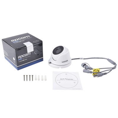 Eyeball TURBOHD 1 Megapixel (720p) / METALICA / Gran Angular 92° / Lente 2.8 mm / IR Inteligente 20 mts / Exterior IP66 / TVI-AHD-CVI-CVBS / dWDR