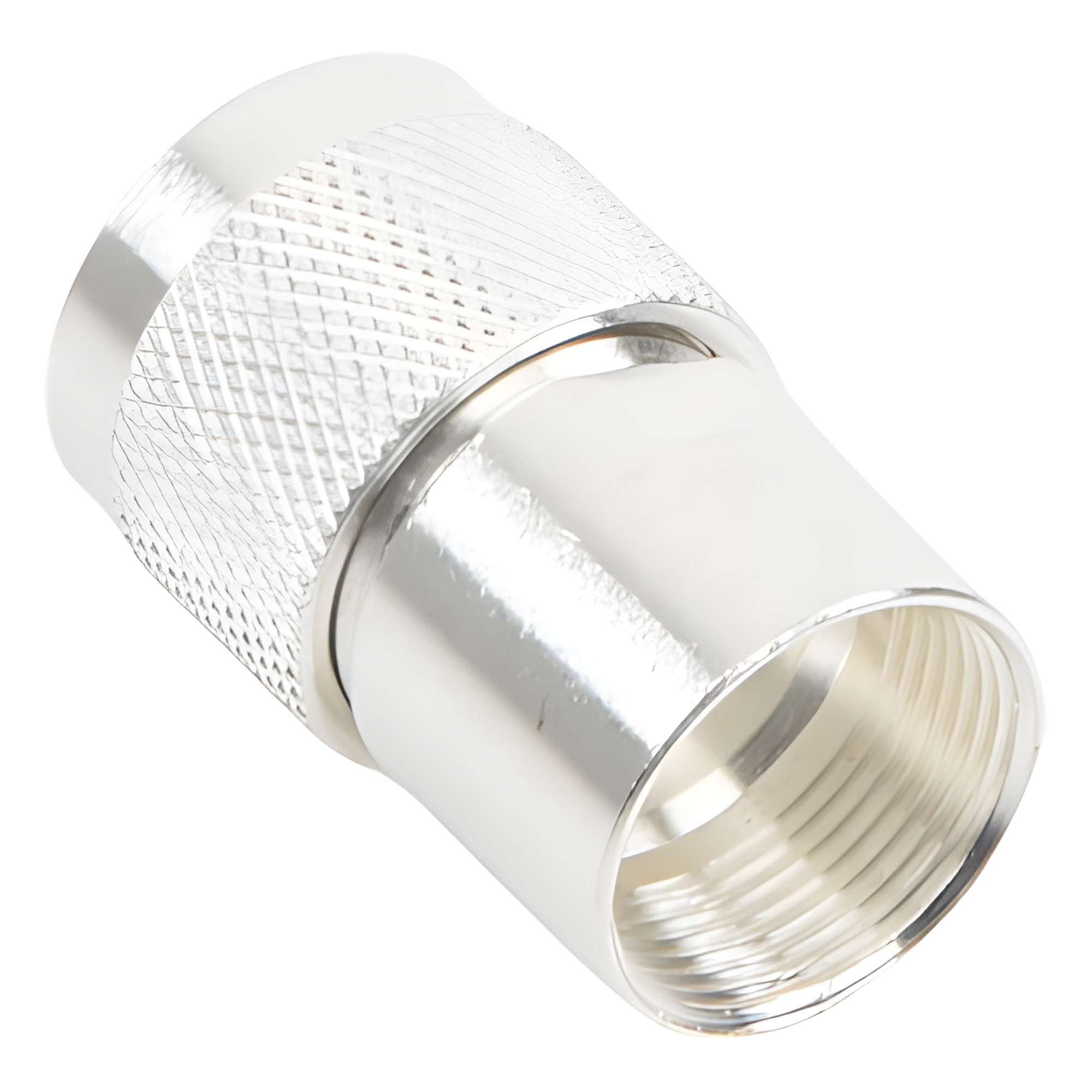 Conector Coaxial N Macho / Rosca / Cables LMR-400, 9913, RG8/U-SYS / Cuerpo Bronce Plateado / Contacto Oro / Aislante Teflón