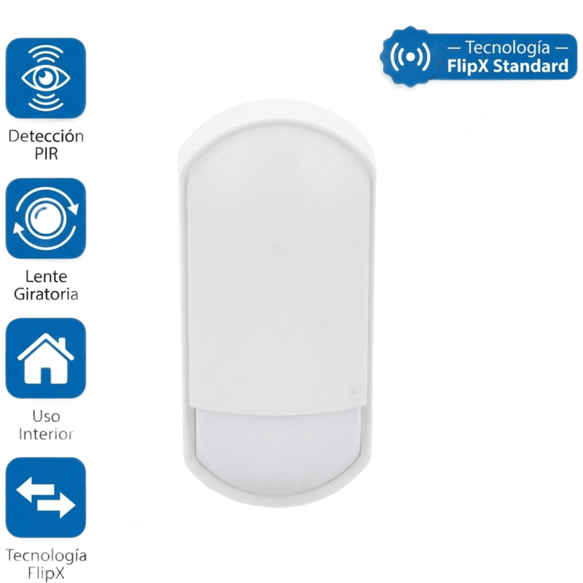 Detector de Movimiento Pasivo /  FlipX Standard detector PIR para interior con lente giratoria