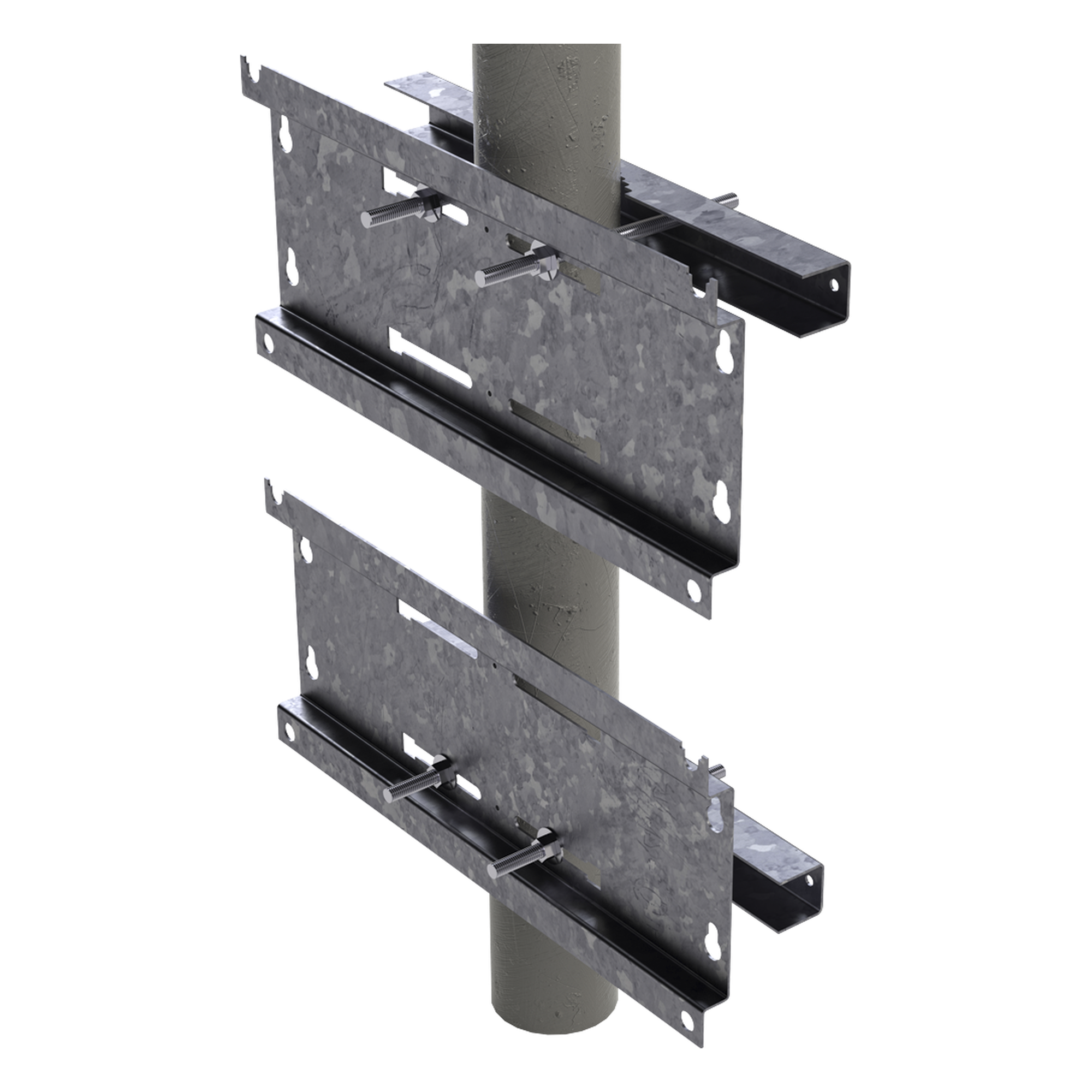 Herraje de Fijación para Gabinete / Compatible 16U y 24U / Acero Galvanizado / Pared, Poste o Torre — LINKEDPRO BY EPCOM · SKU LP-FORTE-16U-BRA-R2