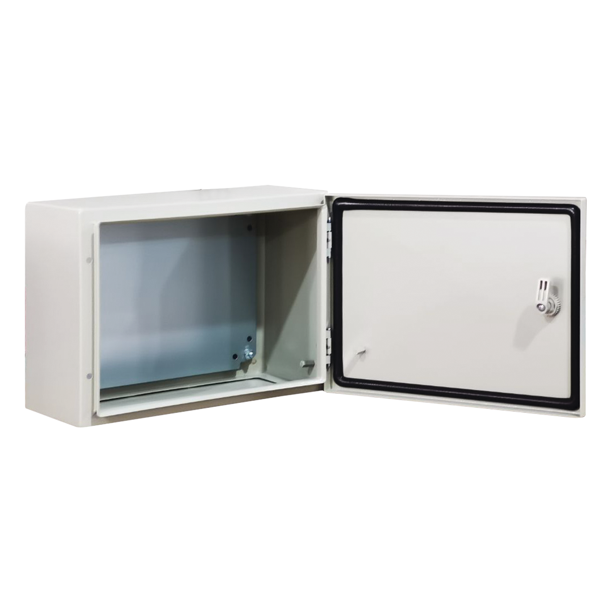 Gabinete de Acero IP66 / IK10 / 500 x 300 x 300 mm / Carga 45 kg / Placa Trasera Metálica / Cerradura con Llave