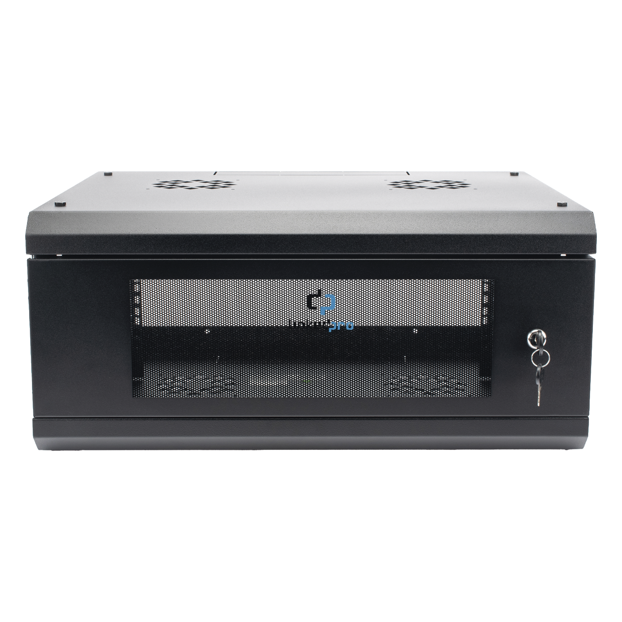 Gabinete de Pared / 4U / 19 in / 455 mm Profundidad / 1.49 ft / Cristal Templado / Acero Reforzado — LINKEDPRO · SKU SR1904LH3G
