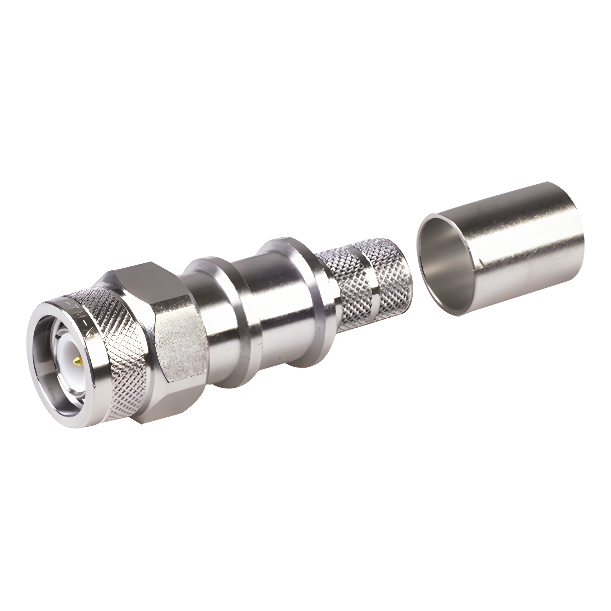 Conector TNC Macho / Plegable / Pin Cautivo / RG8 LMR400 CNT400 / 50 Ohm / Trimetal — Times Microwave · SKU EZ-400-TM-X