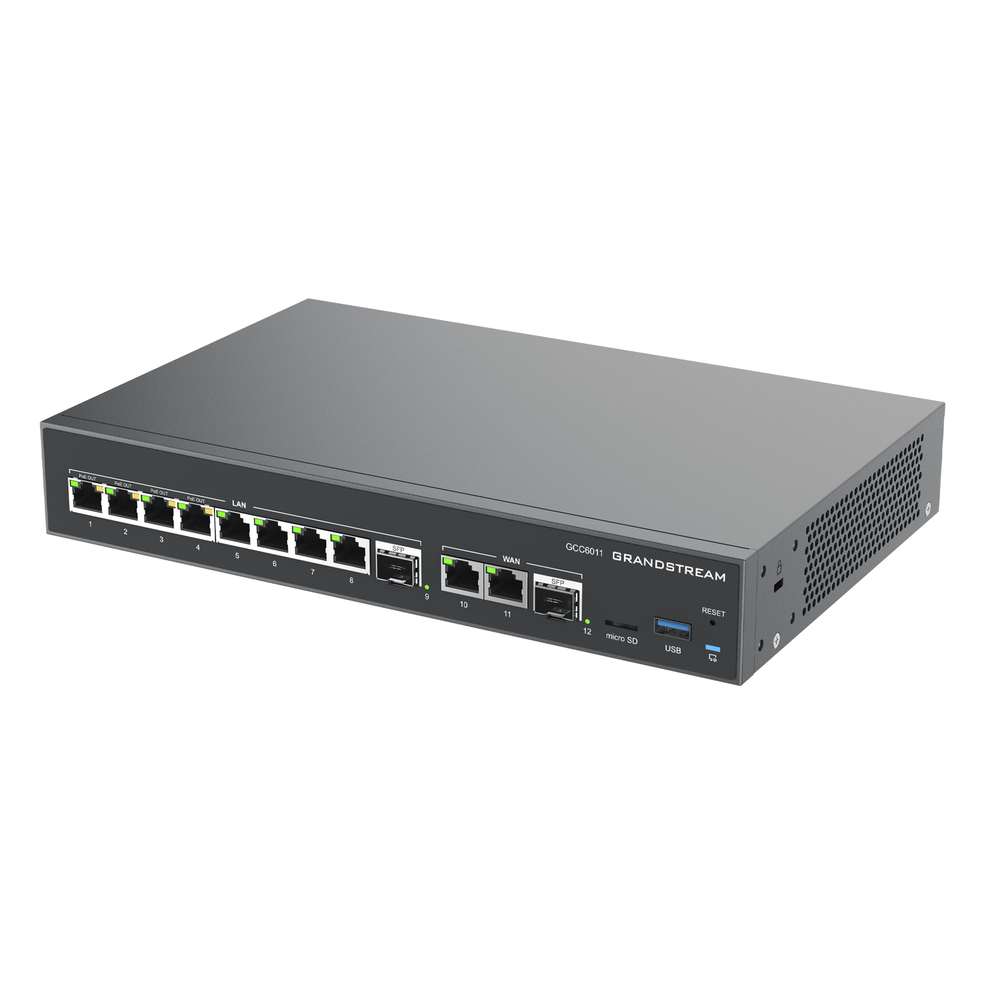 Firewall NG / Router VPN 3 Gbps / IP PBX 12 Usuarios / Switch 10 Puertos Gigabit / 4 Puertos PoE / 2 SFP 2.5G / Wi-Fi 6 Dual Band