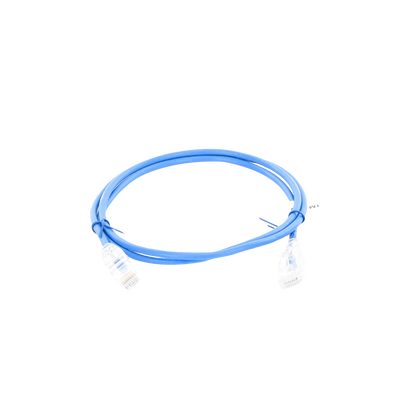 Cable de Parcheo Slim UTP Cat6A - 1 Metro (3.28 Pies) Azul, Diámetro Reducido (28 AWG)