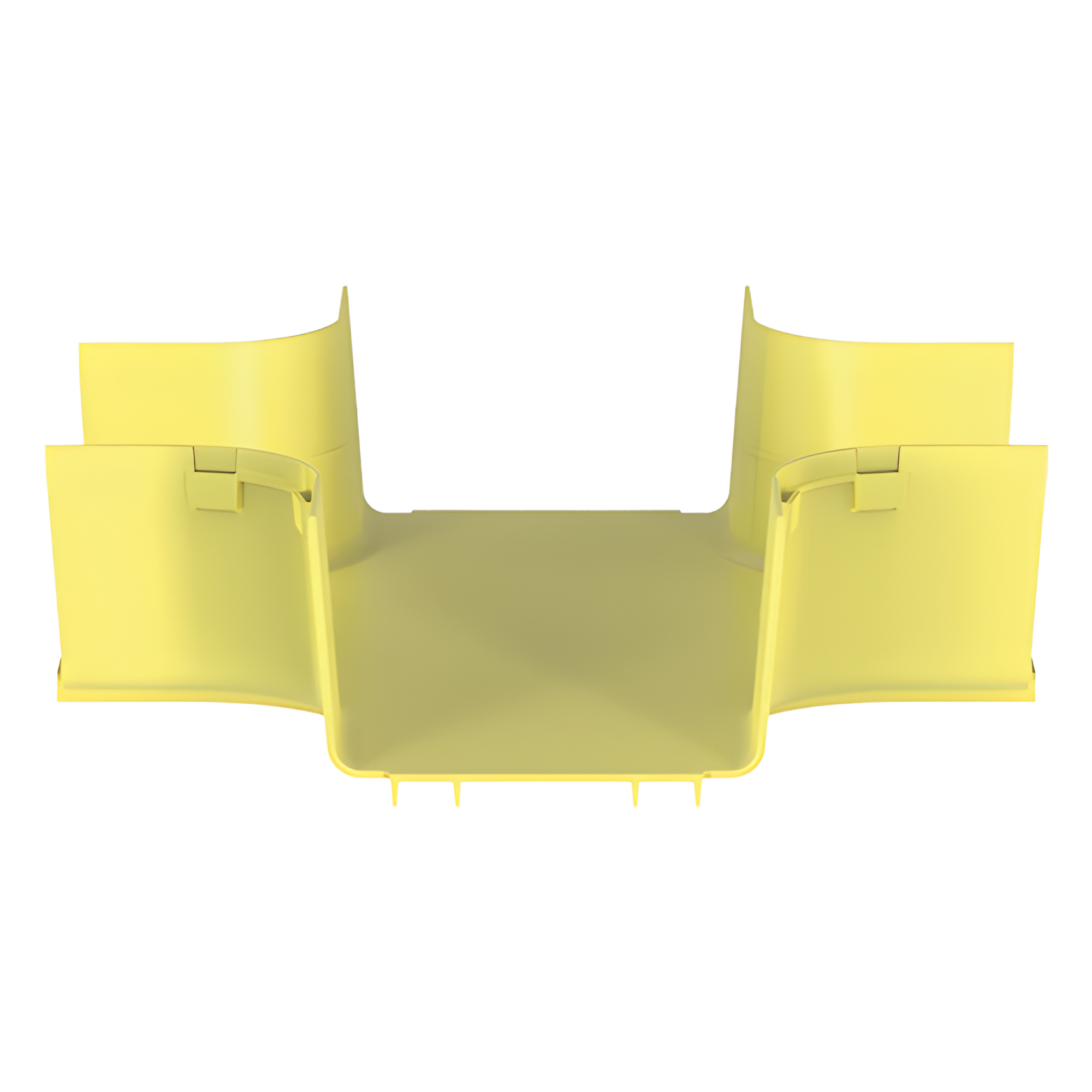 Accesorio de Canalización / 4 Vías Horizontal / Curvatura 90° / Radio 50.8 mm (2 in) / ABS / 368.3 mm (14.4 in) / Amarillo — PANDUIT · SKU FRFWC6X4LYL