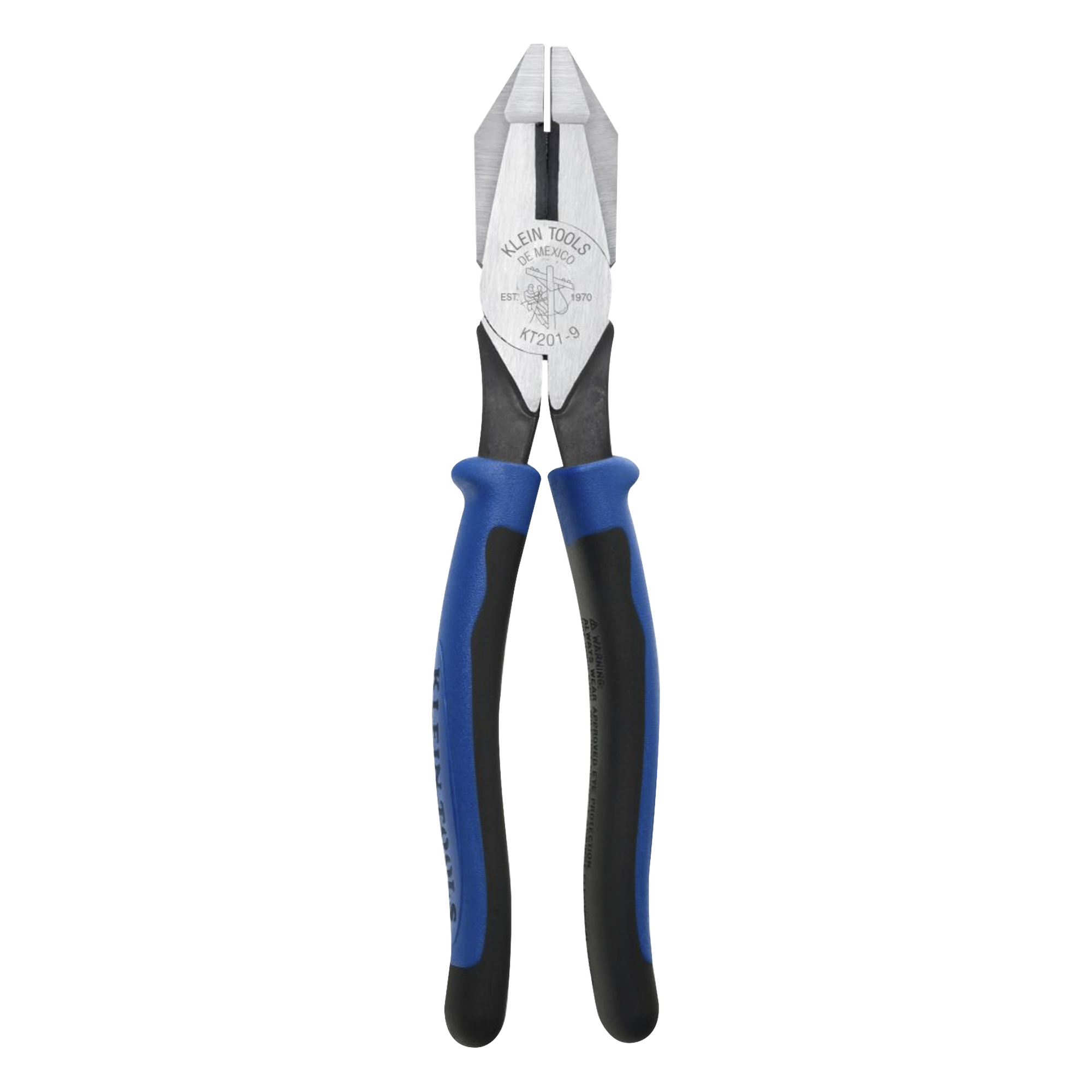 Pinzas de Electricista / 9 pulgadas / Mordazas Moleteadas / Cuchillas Templadas por Inducción / Mango Bimaterial Antideslizante — KLEIN TOOLS · SKU KT201-9