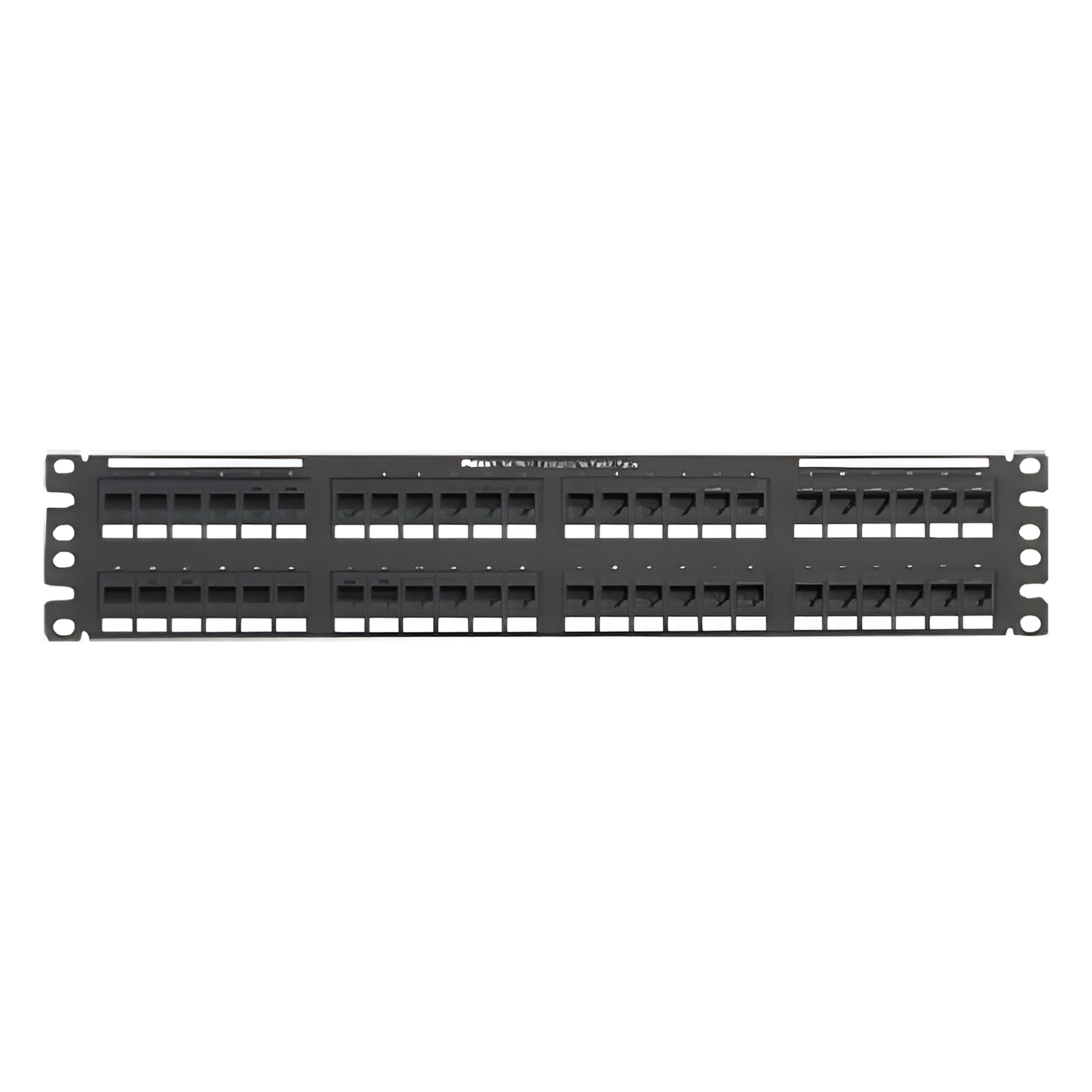 Panel de Parcheo Punchdown / Cat 6 Clase E / 48 Puertos / 2UR / 19.00' Ancho / Acero Inoxidable — PANDUIT · SKU NK6PPG48Y