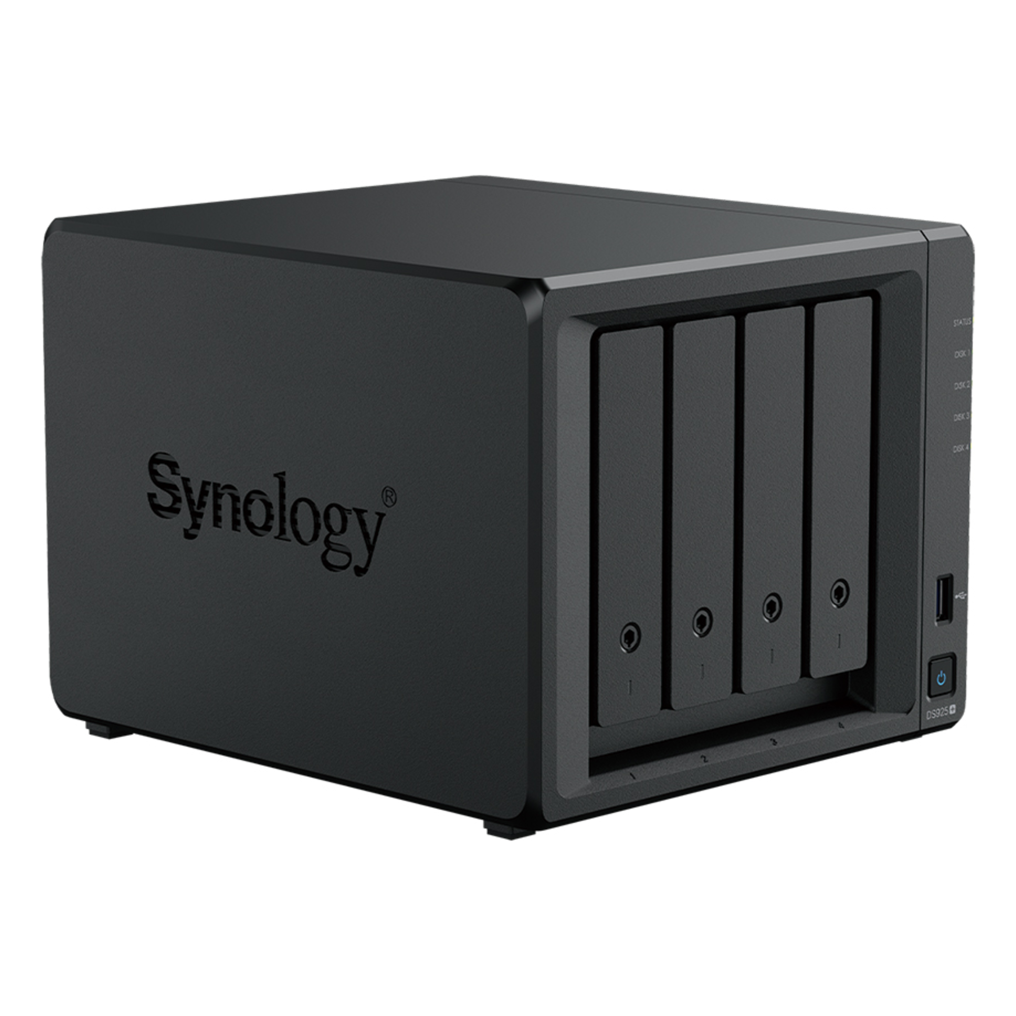 NAS 4 Bahías / Expandible a 9 Bahías / 2 Puertos 2.5GbE / 2 Ranuras M.2 NVMe / Procesador AMD Ryzen V1500B / 4 GB DDR4 ECC / Escritura Secuencial 565 MB/s / RAID Híbrido