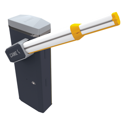 Barrera Vehicular Automática / Carril 7.8 m (25.6 ft) / 2500 Ciclos Diarios / Apertura 4-8 s / Motor 24 VCC / IP54 — CAME · SKU KT-GT8-LED
