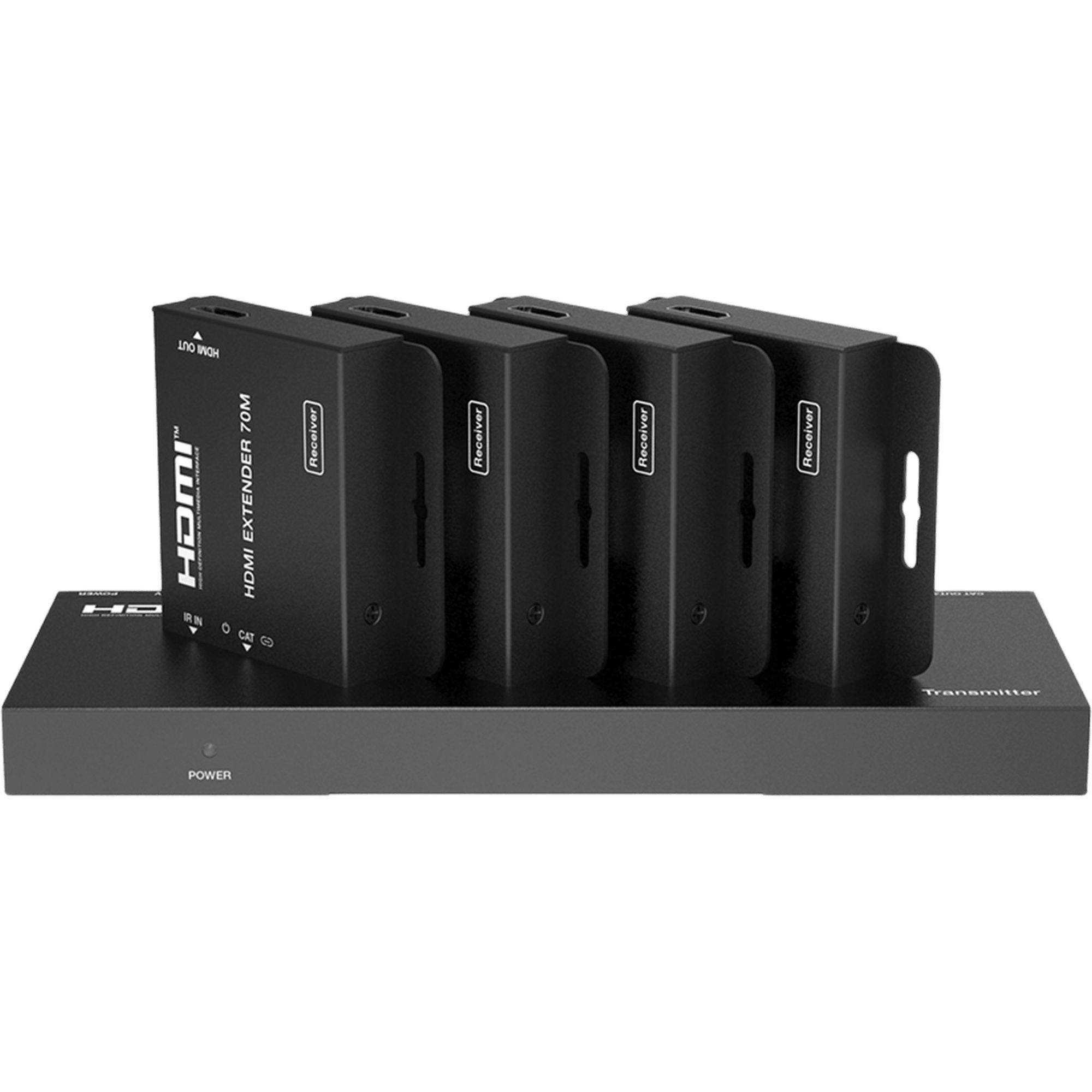 Splitter HDMI 1x4 | Extensor HDMI | 4K@30Hz 40m | 1080p@60Hz 70m | Función PoC |  4:4:4 