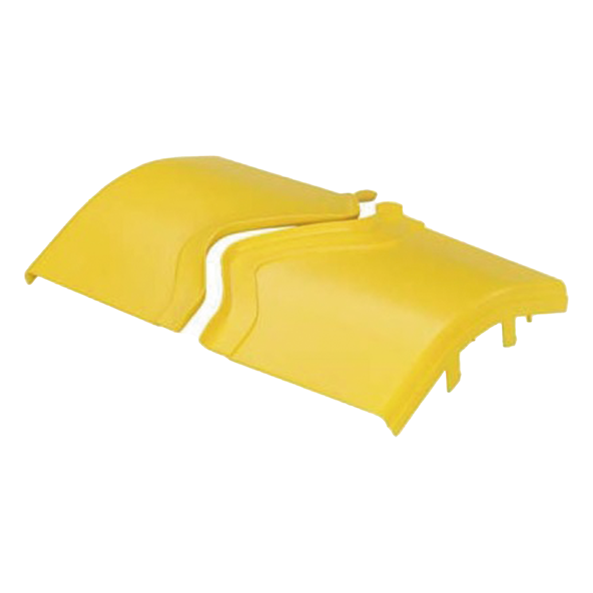 Tapa de Bajada Vertical Exterior / 45° / Canaleta 12x4 / Radio de Curvatura 50.8 mm / Color Amarillo / PC/ABS — PANDUIT · SKU FROV45SC12LYL