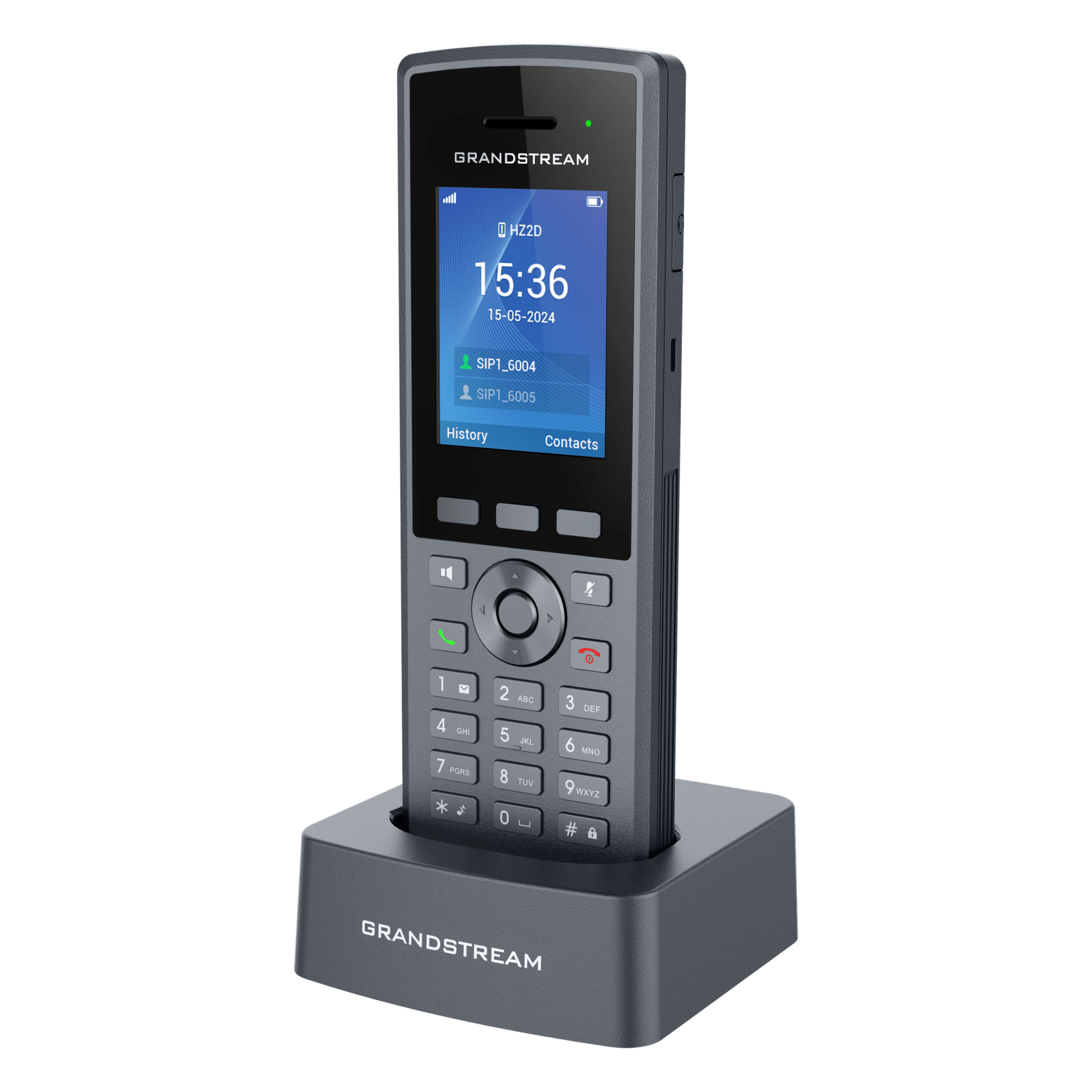 Teléfono IP Inalámbrico DECT / Alcance 400 m (1312.3 ft) Exteriores / IP67 / 20 Cuentas SIP / Pantalla TFT LCD 2.4 Pulgadas / Audio Full HD / Batería 2000 mAh