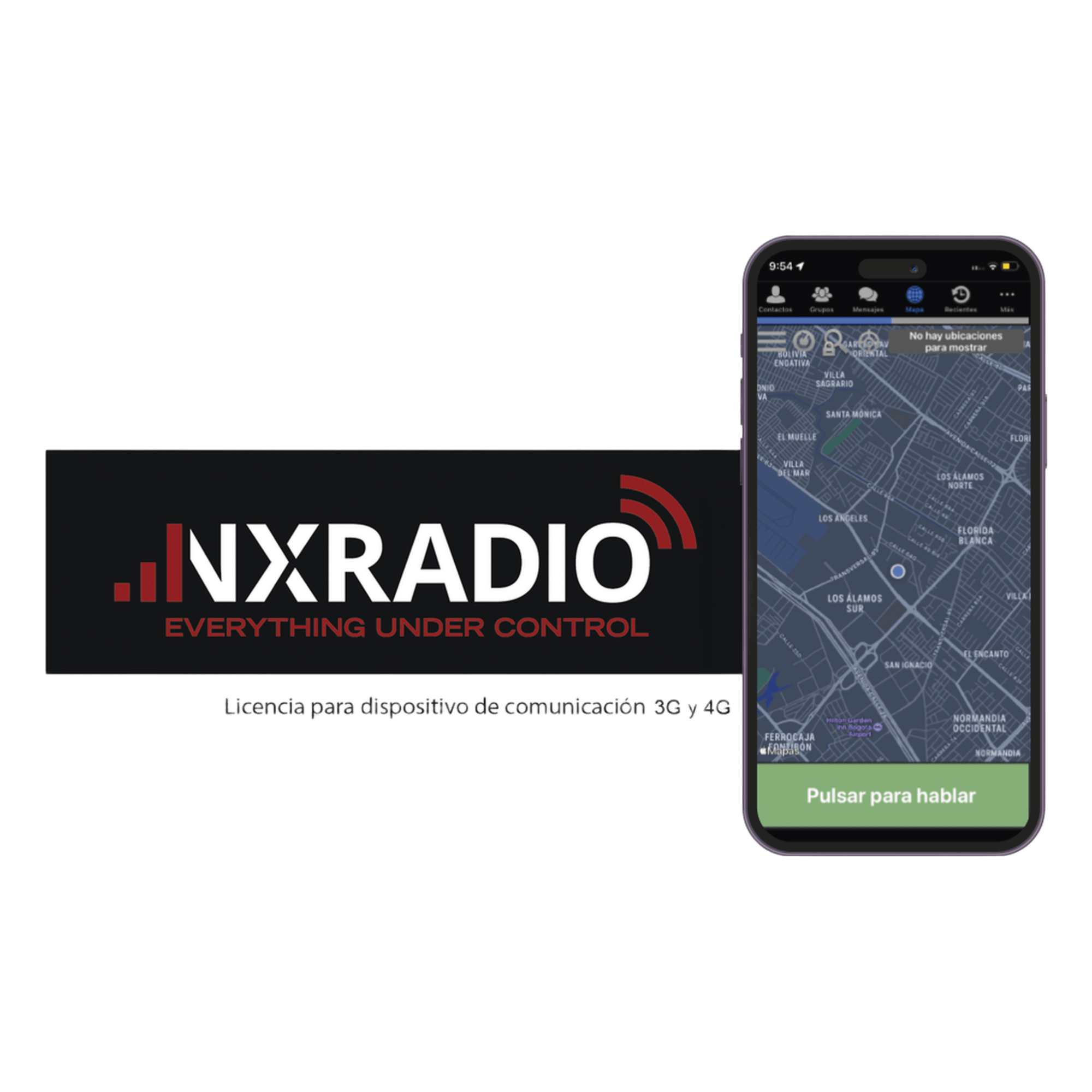 Licencia Anual / Comunicación PoC / Multiplataforma Android iOS PC / Encriptación AES-256 / Audio HD 16 kHz / Integración Radio Analógica y LTE — NXRADIO · SKU NXRADIO