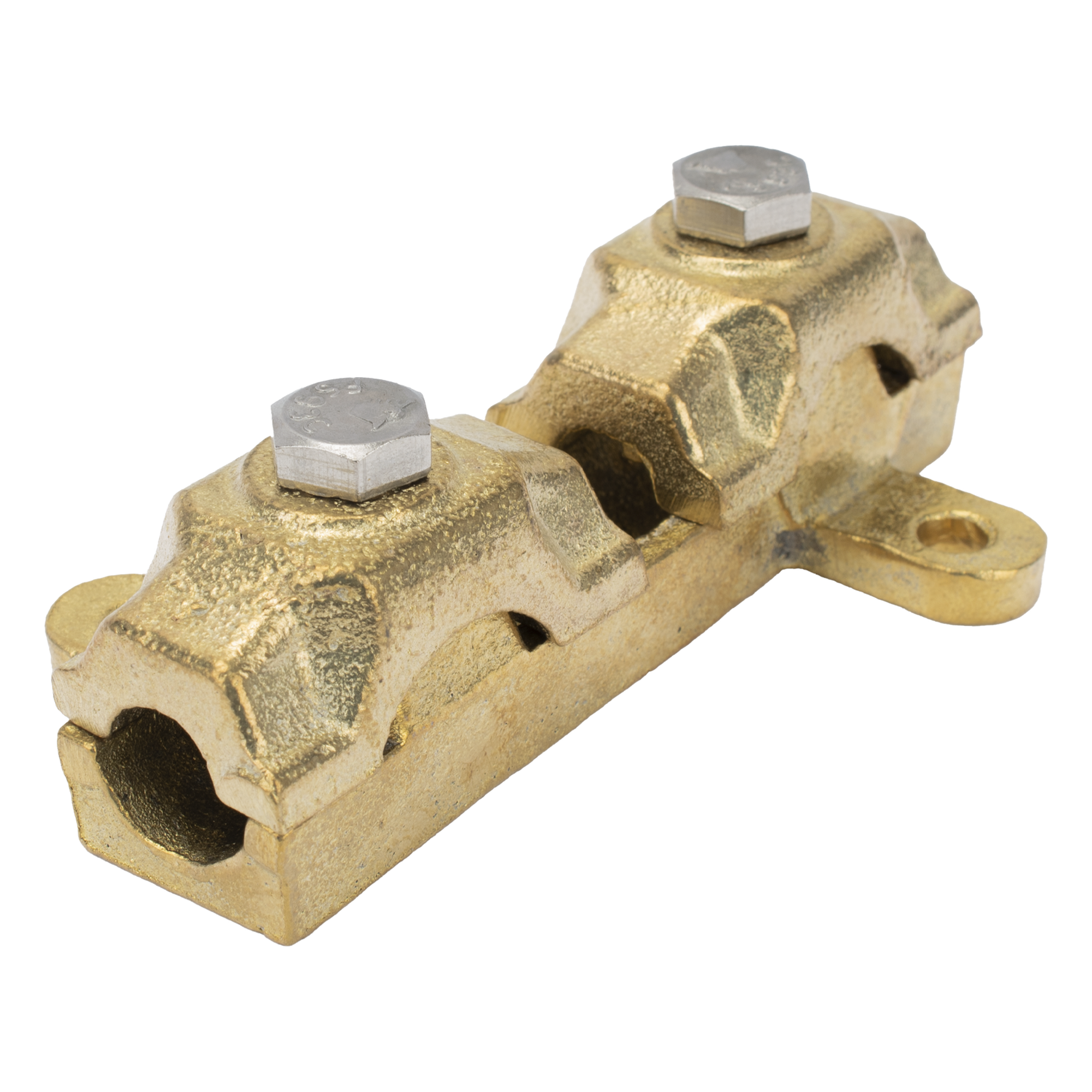 Desconectador de Sistema de Tierra / Bronce / 1/0 AWG a 250 MCM / Conector Mecánico — TOTAL GROUND · SKU TG-DMP