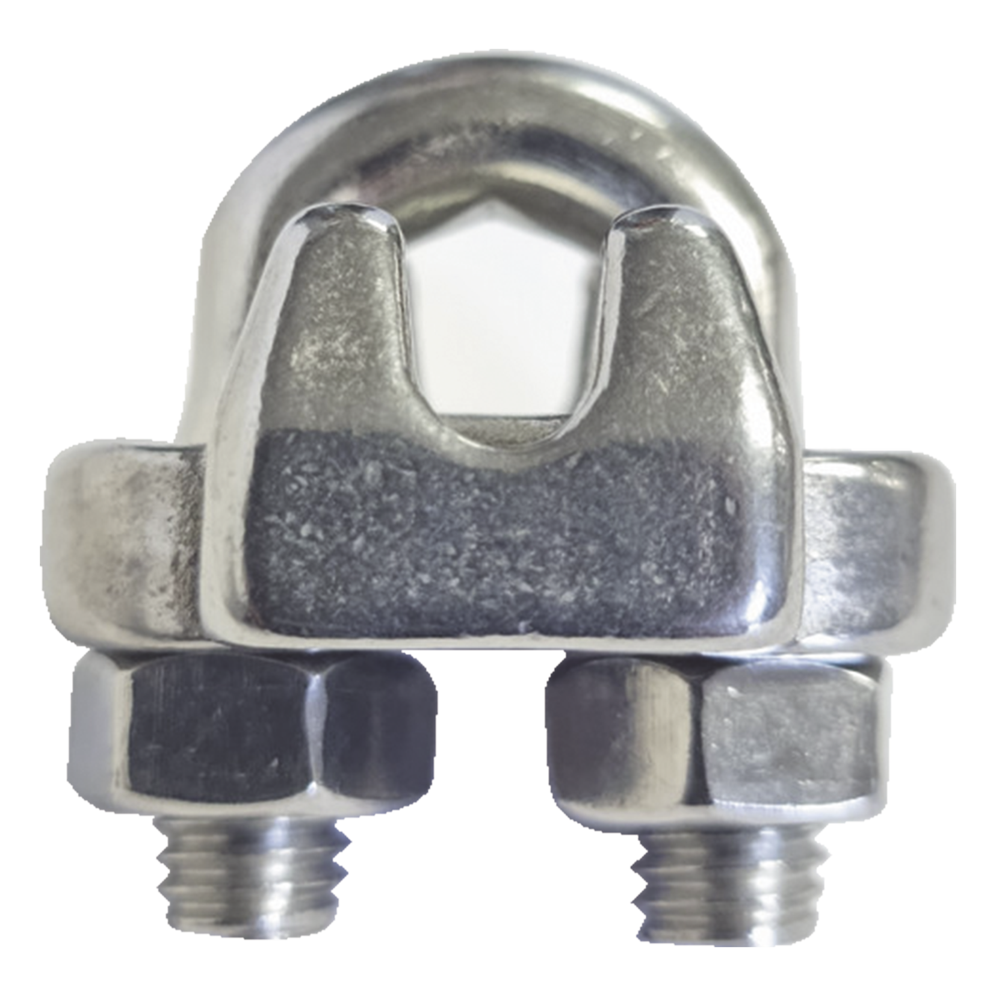 Abrazadera de Cable / Acero Inoxidable / Cable 1/8" / Carga Pesada / Torre Atirantada / Fijación Vertical — SYSCOM TOWERS · SKU NUDO-18-FJSS