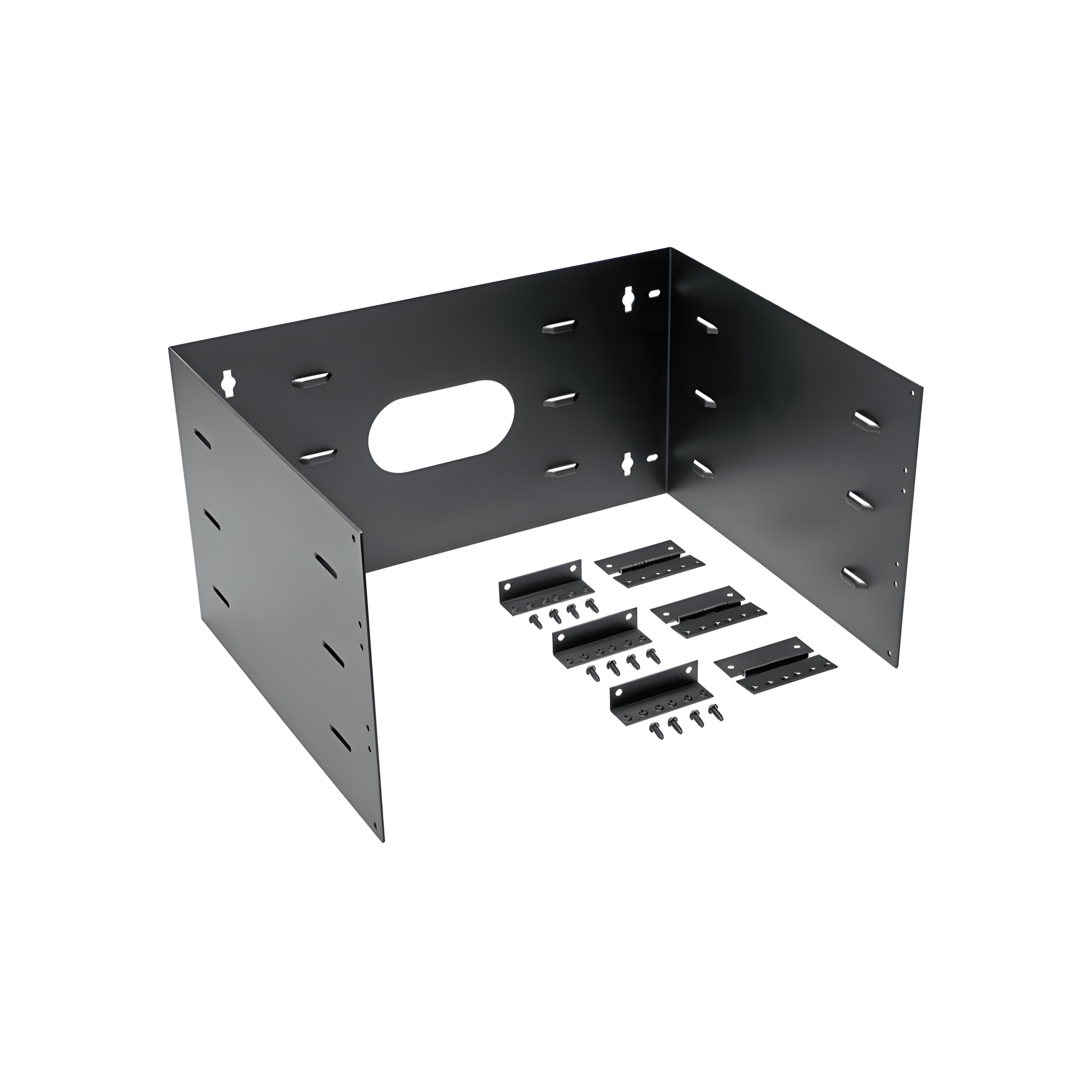Rack Abierto de Pared con Bisagras / 6 UR / 19 in / Profundidad 401 mm (15.8 in) / Carga 60 lb (27.21 kg) / Acero Negro — PANDUIT · SKU WBH6E