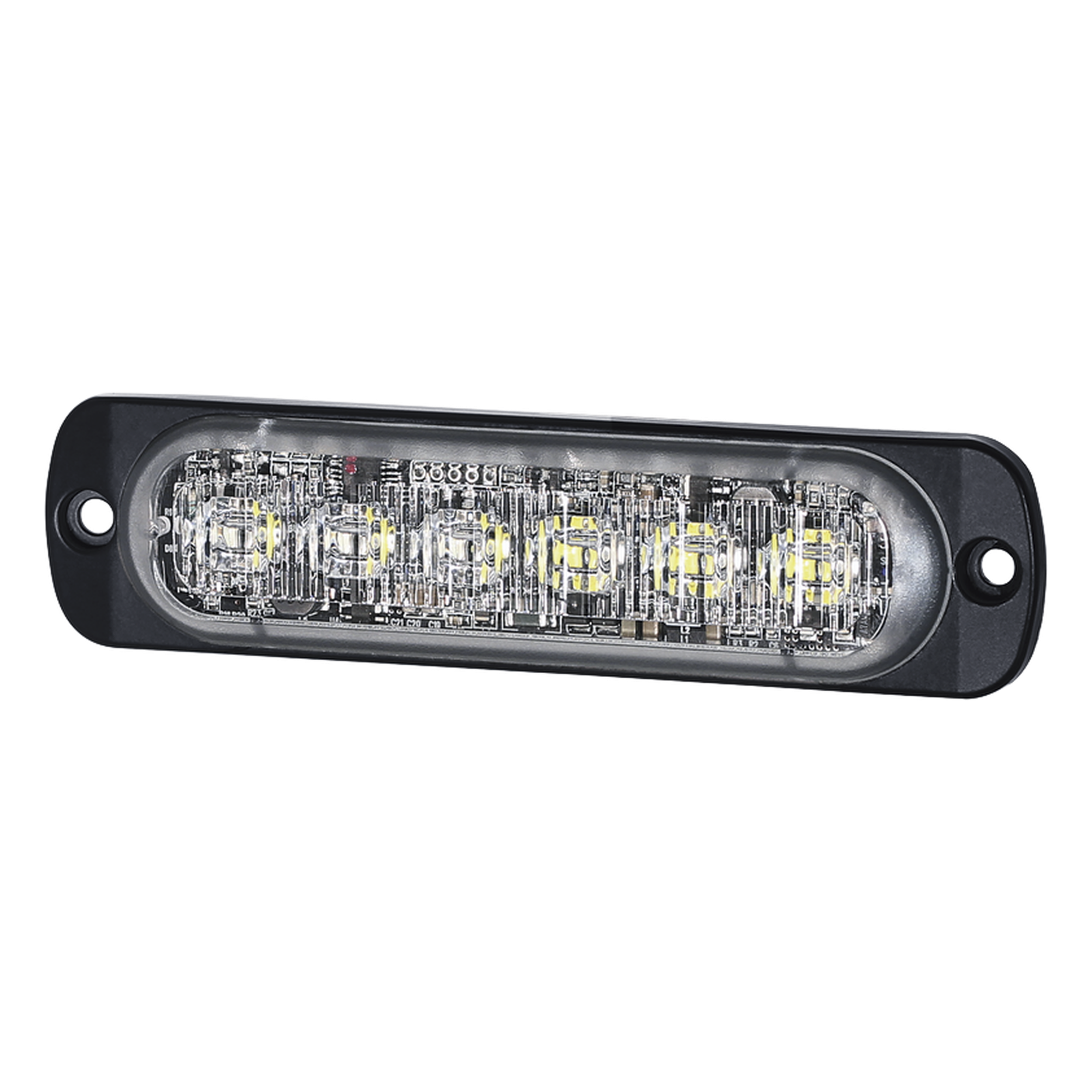 Luz Auxiliar LED / 12 LEDs / Rojo/Claro / SAE Clase 1 / ECE R65 / IPX7 / Perfil 9 mm (0.35') — SIGNALPRO · SKU SP12RW