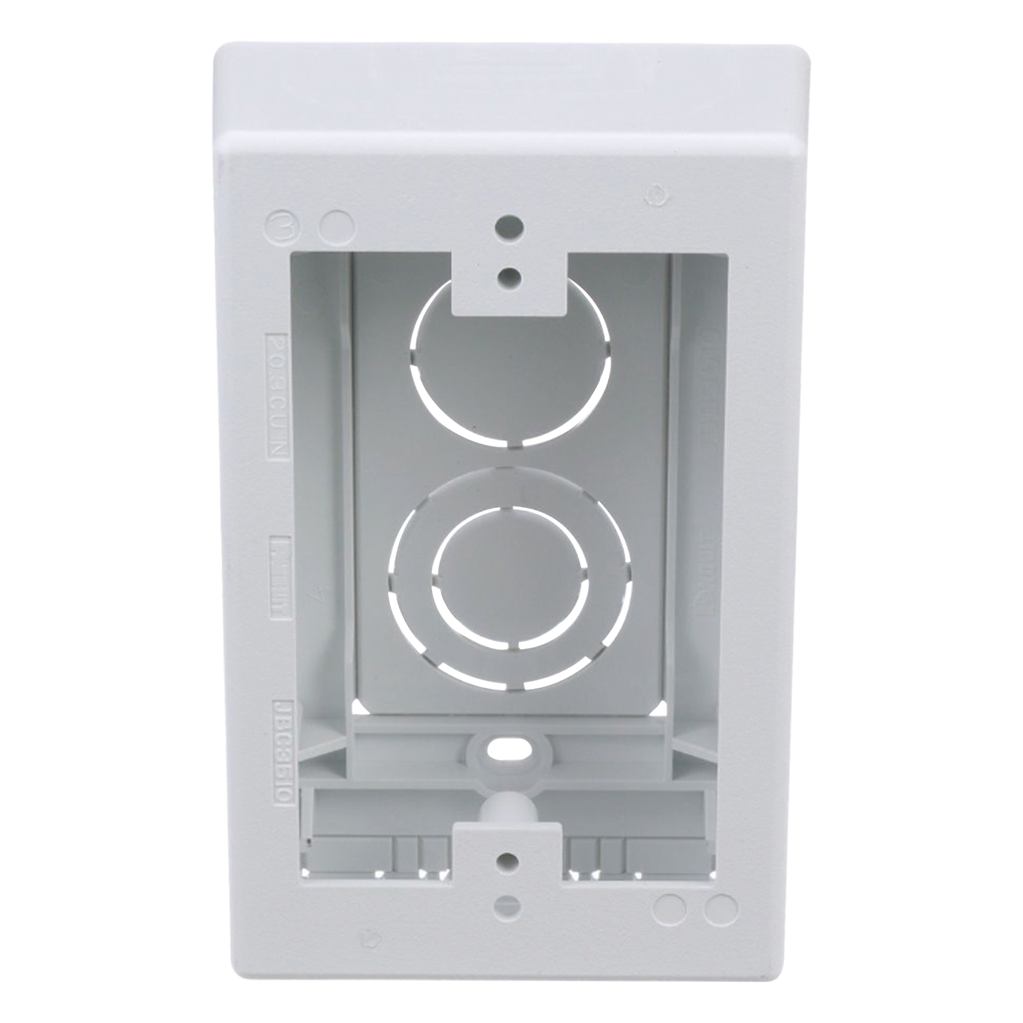Caja de Pared Superficial / 5 x 3.26 x 1.62 in / PVC Auto-extinguible UL94-V0 / 3 Entradas de Tubería — PANDUIT · SKU JBX3510WH-A