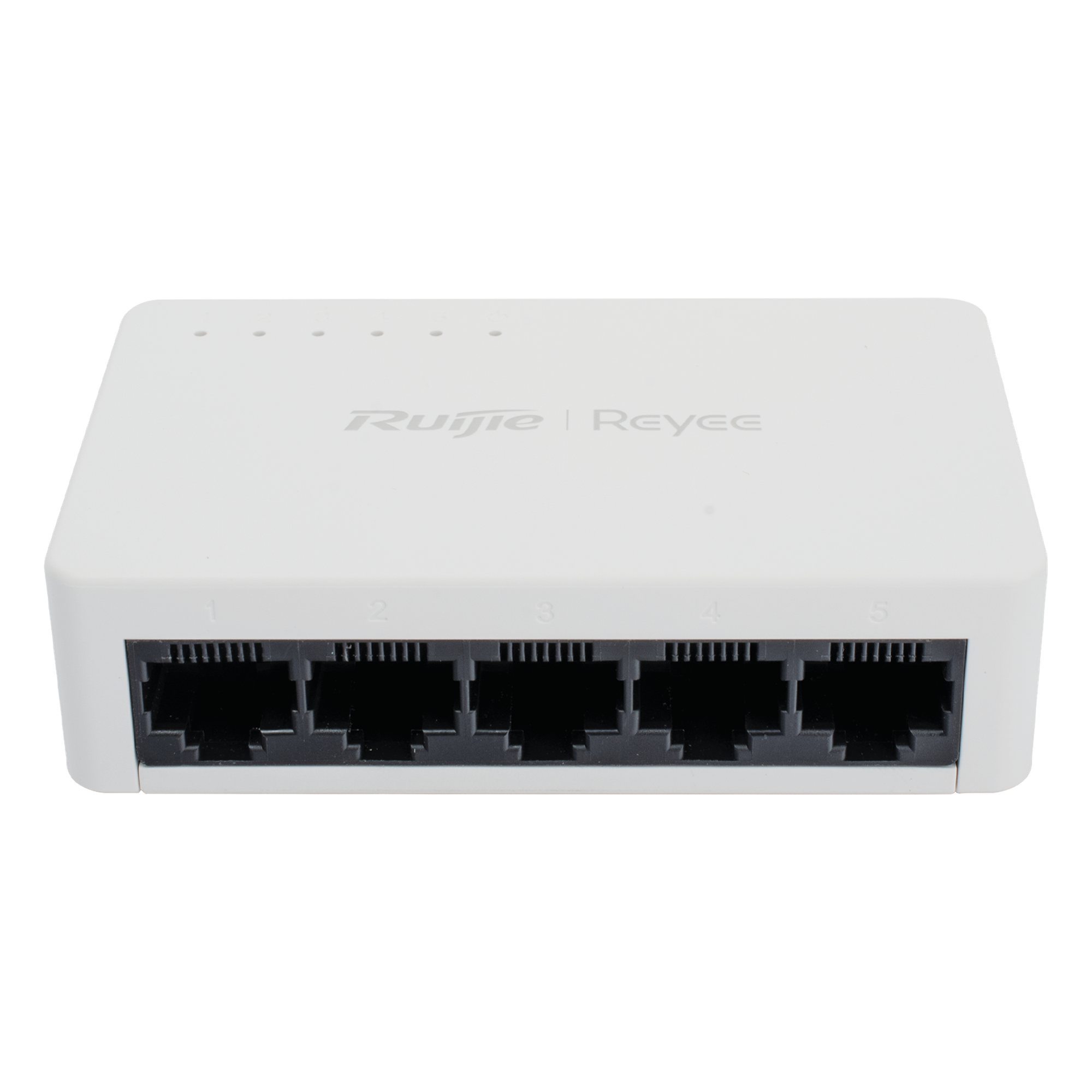 Switch No Administrable / 5 Puertos Gigabit / 10 Gbps Switching / Plug & Play / 2.1W Máximo / Cloud Visible — RUIJIE · SKU RG-ES05G-L