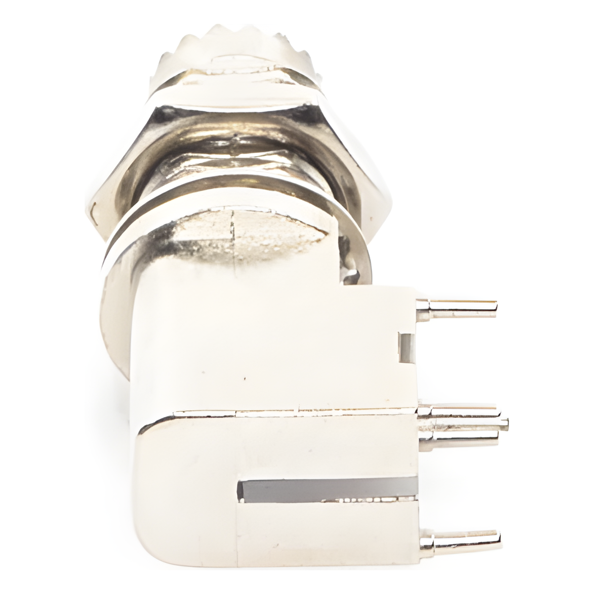 Conector Mini UHF Hembra / Montaje en PCB / Soldable / Cuerpo y Contacto de Estaño / Aislante de Polipropileno